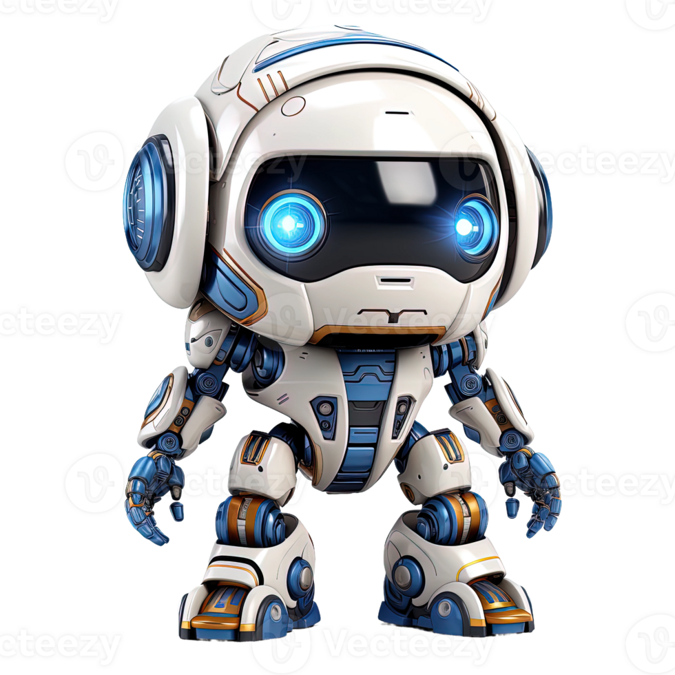 AI generated Futuristic robot clipart, transparent background, AI android illustration, digital cyborg design, tech innovation, robotic character, modern machine, artificial intelligence png