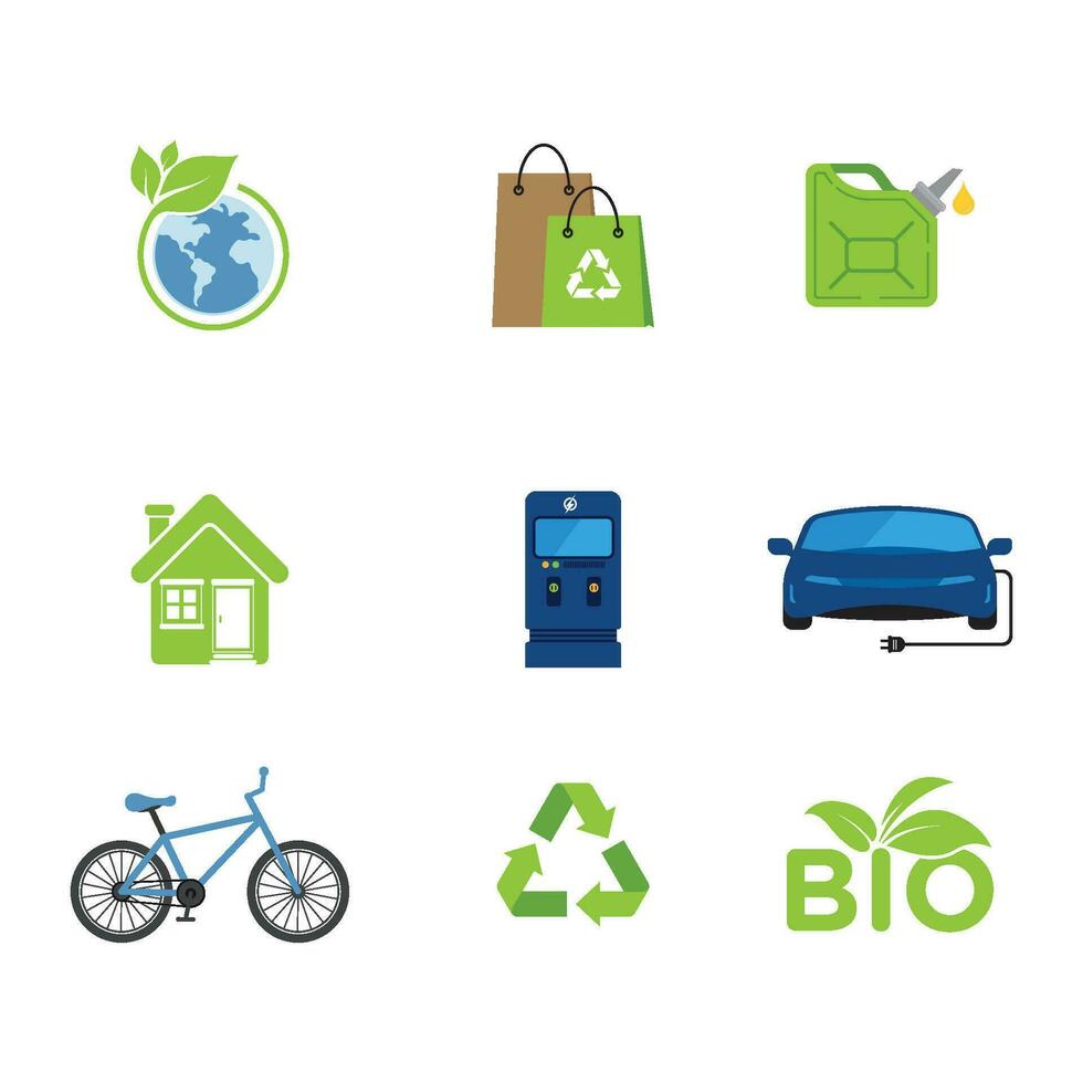 eco green energy  icon design illustration vector