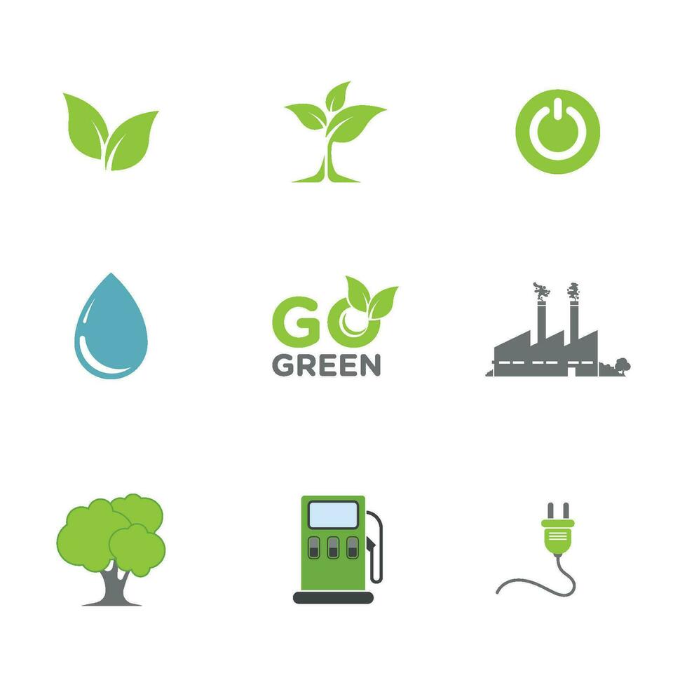 eco green energy  icon design illustration vector