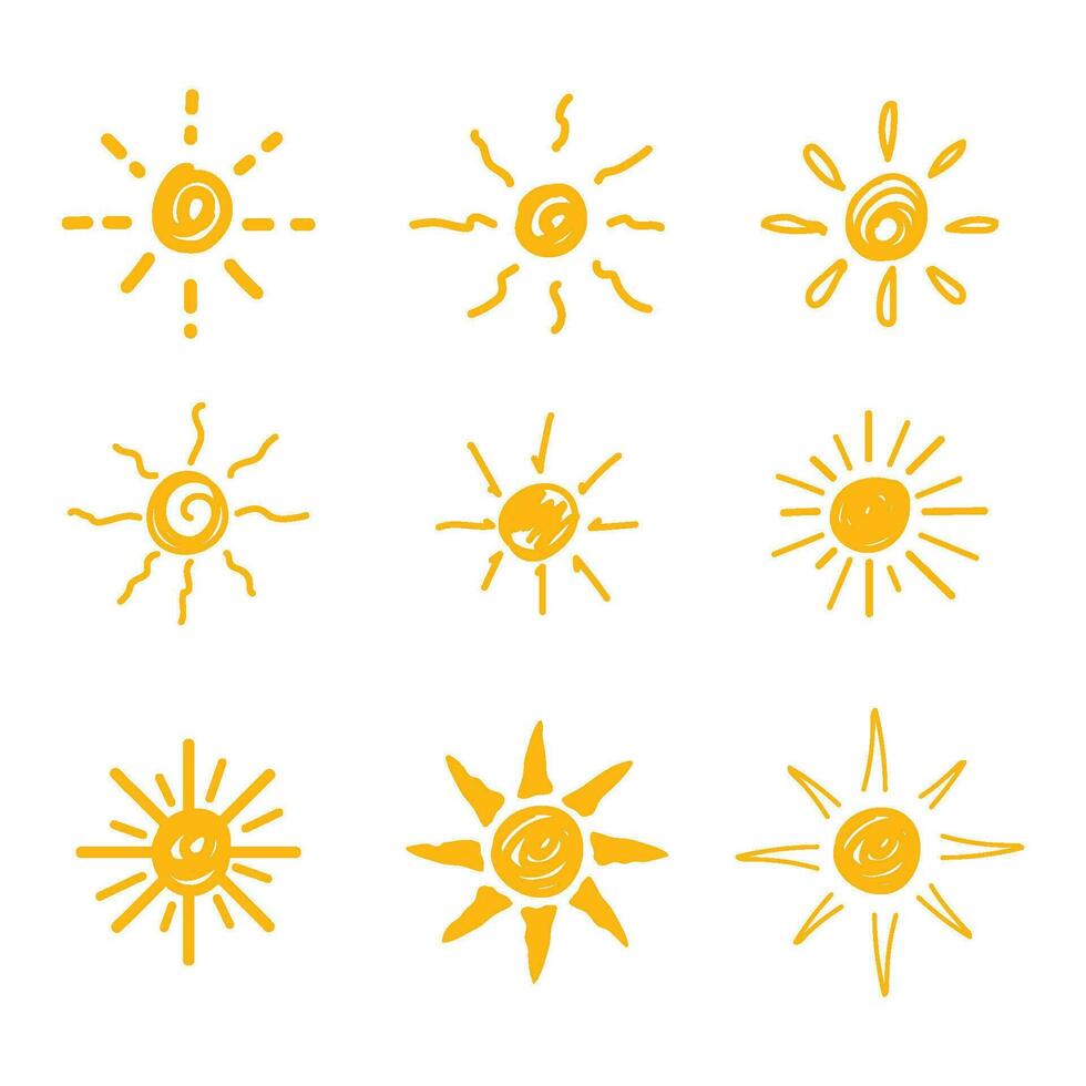 icono de ilustración de vector de sol