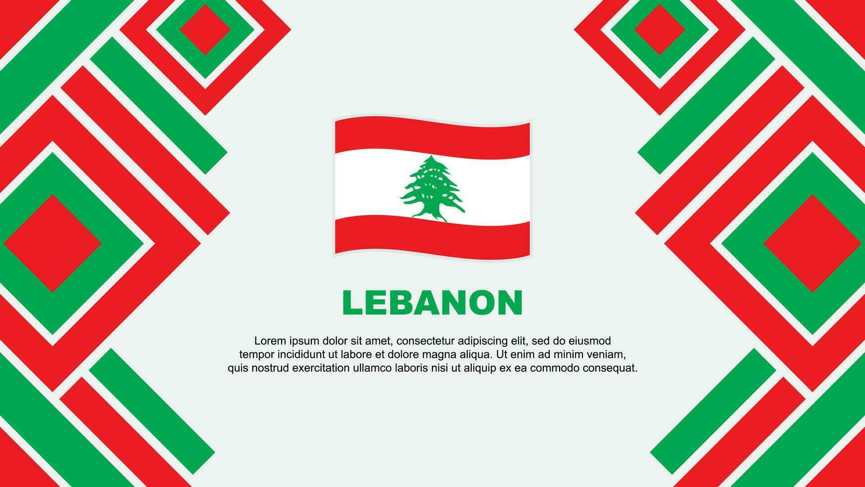 Lebanon Flag Abstract Background Design Template. Lebanon Independence Day Banner Wallpaper Vector Illustration. Lebanon