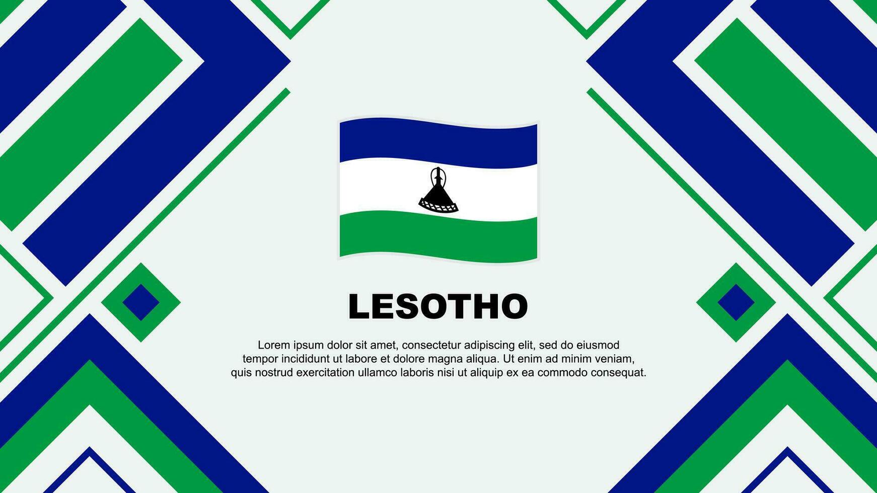 Lesotho Flag Abstract Background Design Template. Lesotho Independence Day Banner Wallpaper Vector Illustration. Lesotho Flag