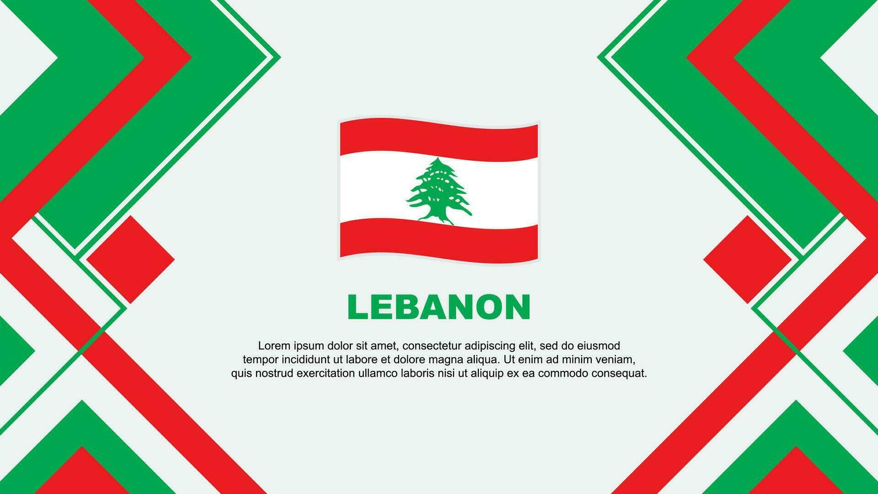 Lebanon Flag Abstract Background Design Template. Lebanon Independence Day Banner Wallpaper Vector Illustration. Lebanon Banner