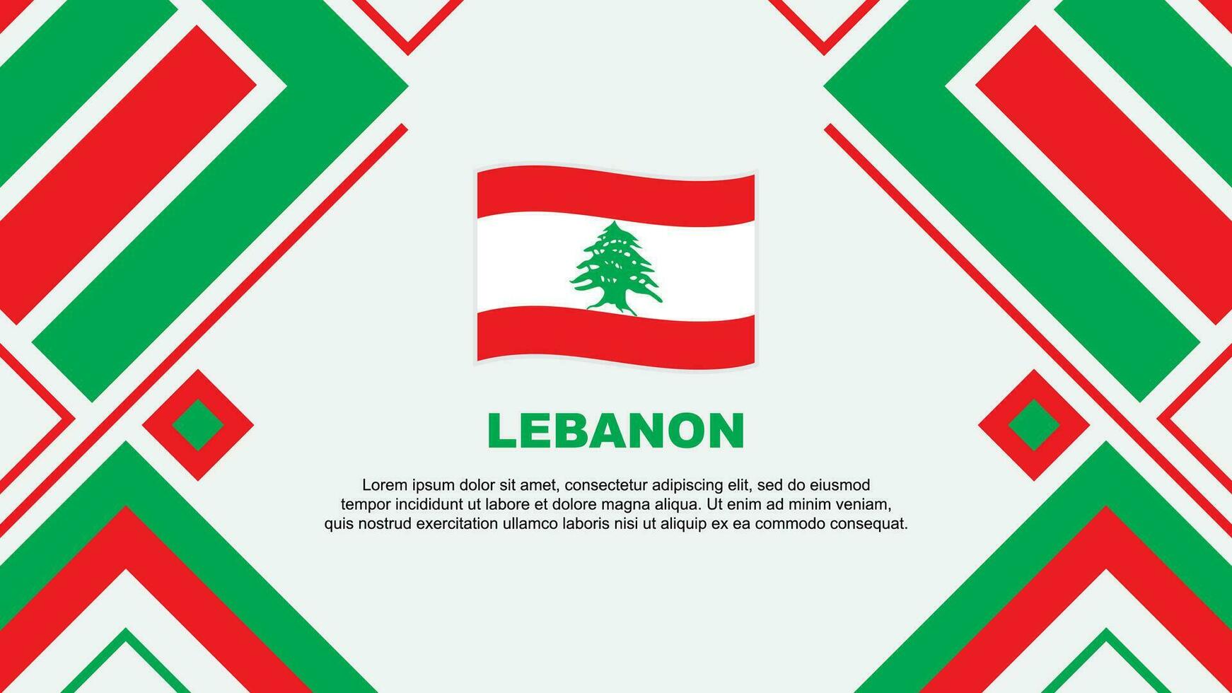 Lebanon Flag Abstract Background Design Template. Lebanon Independence Day Banner Wallpaper Vector Illustration. Lebanon Flag