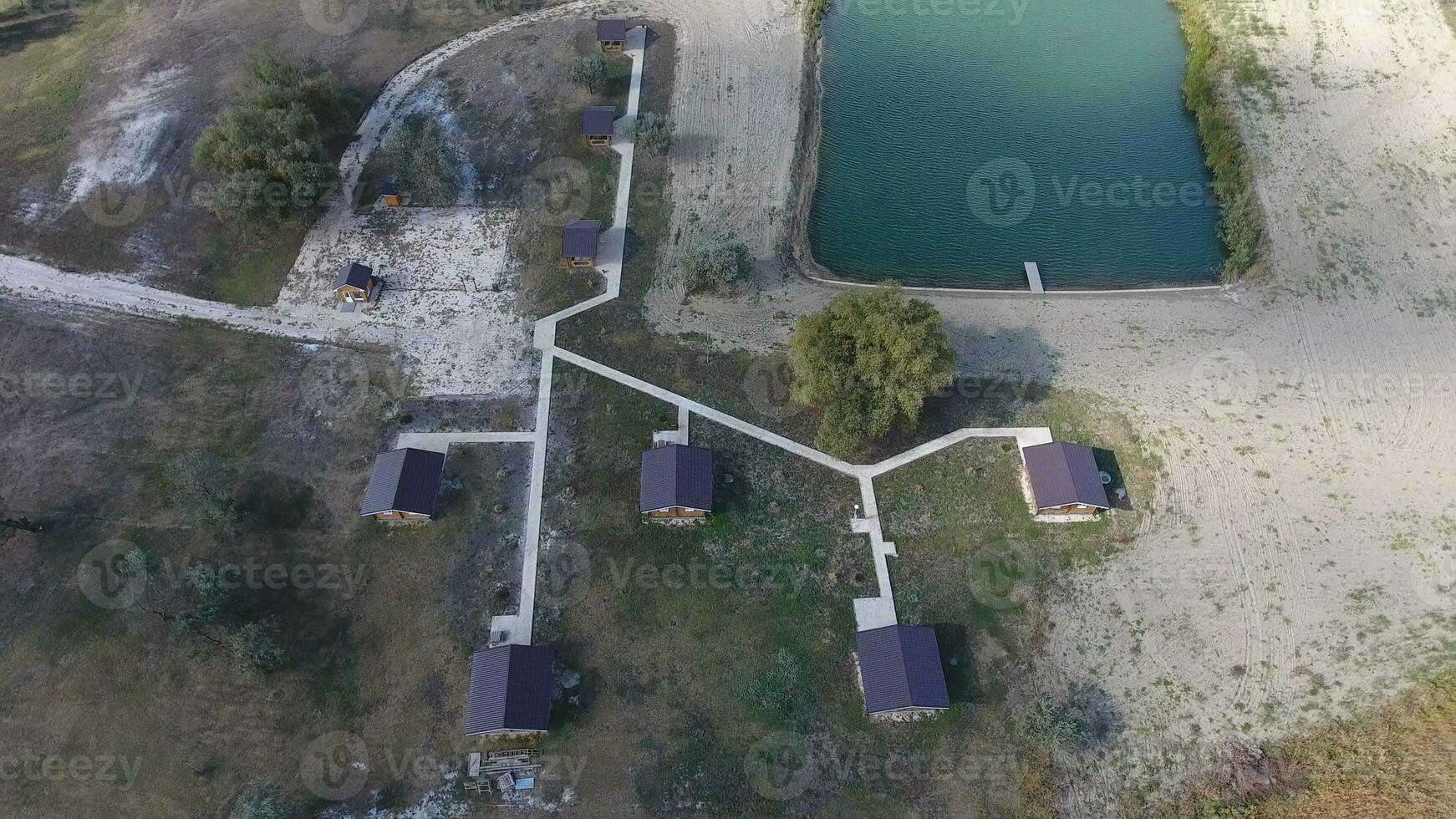 casas en el base de descansar. casas para turistas y cazadores foto