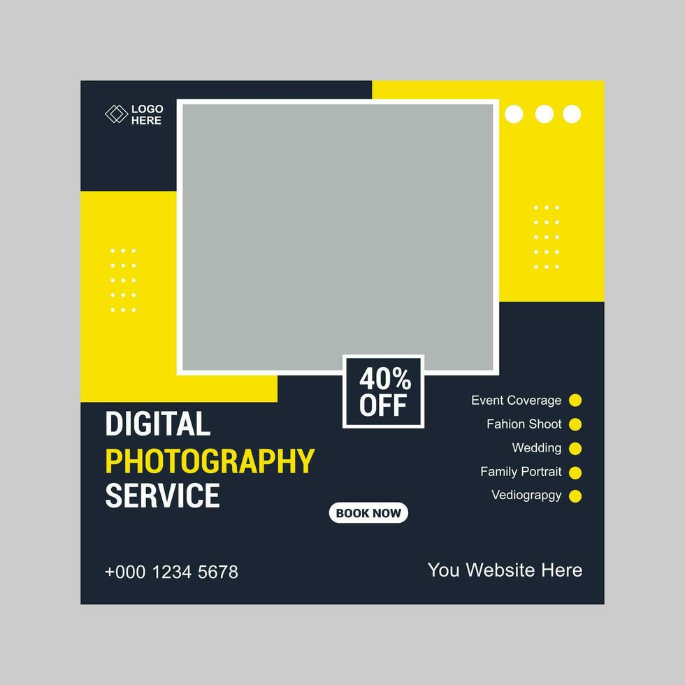 digital photography social media design vector