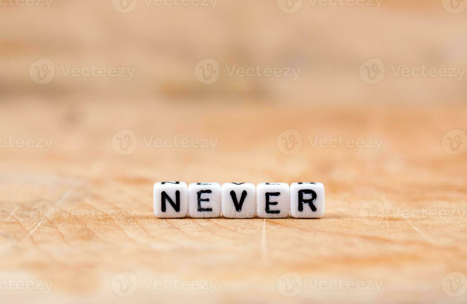 cube words on the wooden table photo