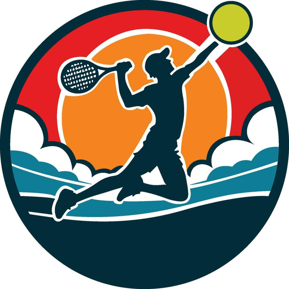 tenis logo modelo vector formato