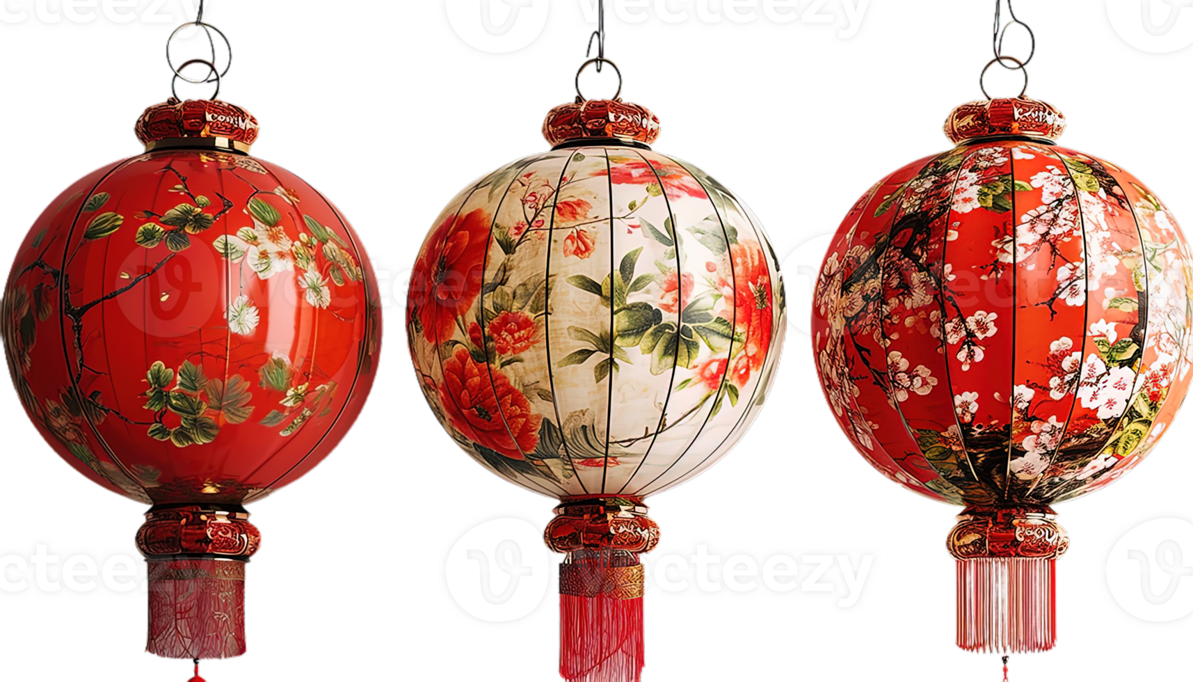 ai generato rosso Cinese lanterne, festivo decorazione, tradizionale lanterne, culturale celebrazione, decorativo cornici, ornamentale sfondo, nuovo anni vigilia arredamento, orientale disegno, vacanza concetto png