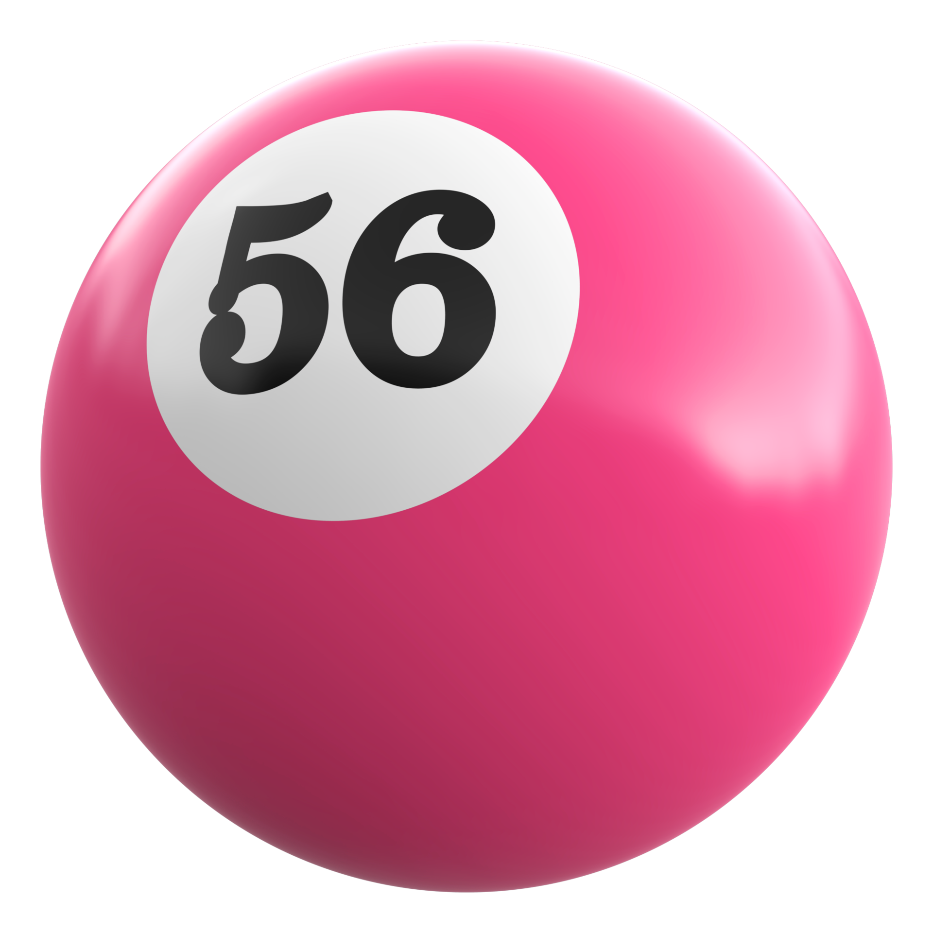 56 number 3d ball pink 36304204 PNG