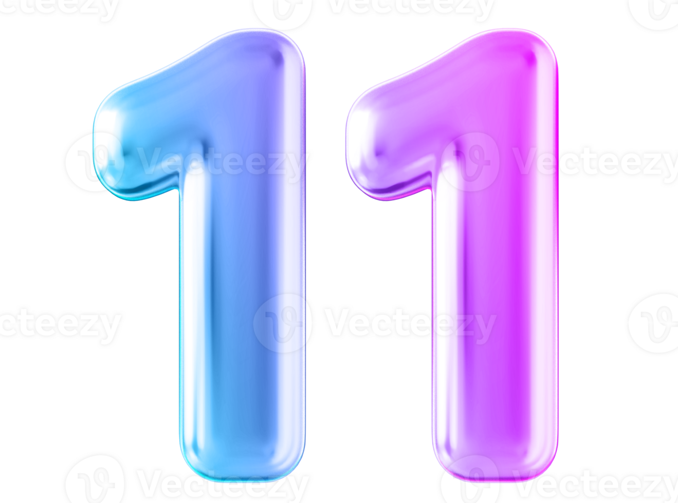 Gradient 3d number 11 png