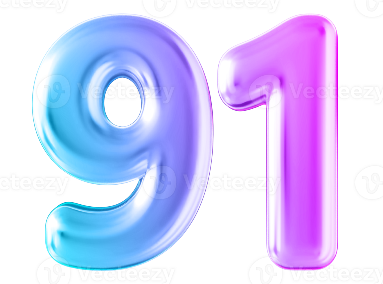 Gradient 3d number 91 png