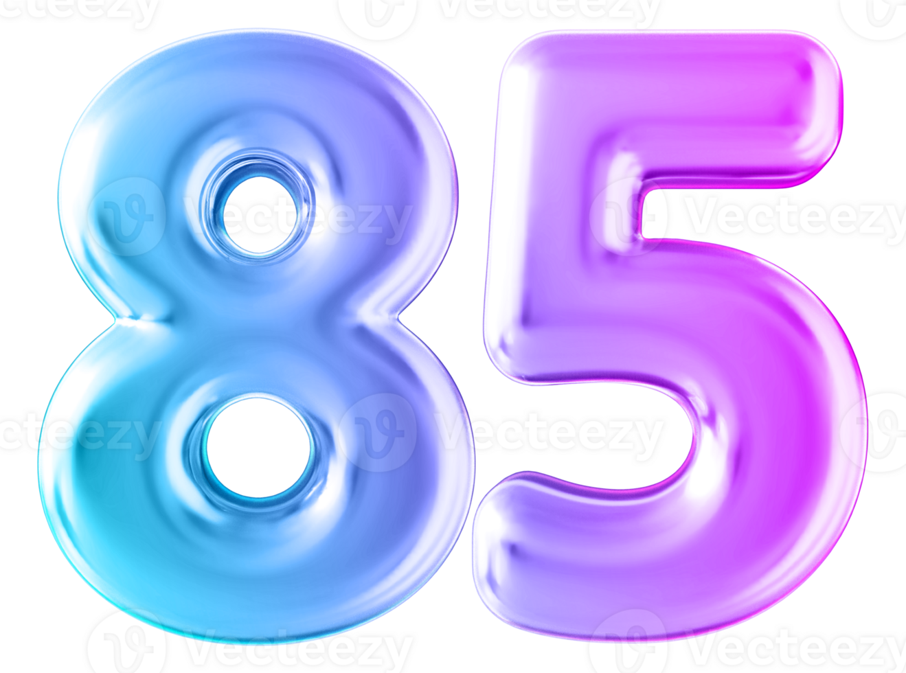 Gradient 3d number 85 png