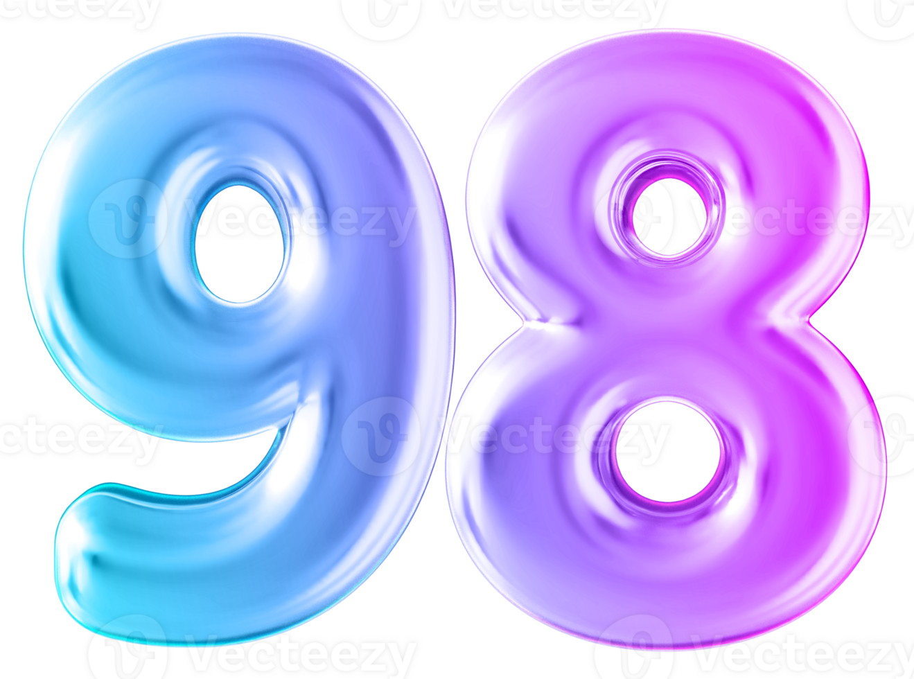 Gradient 3d number 98 png
