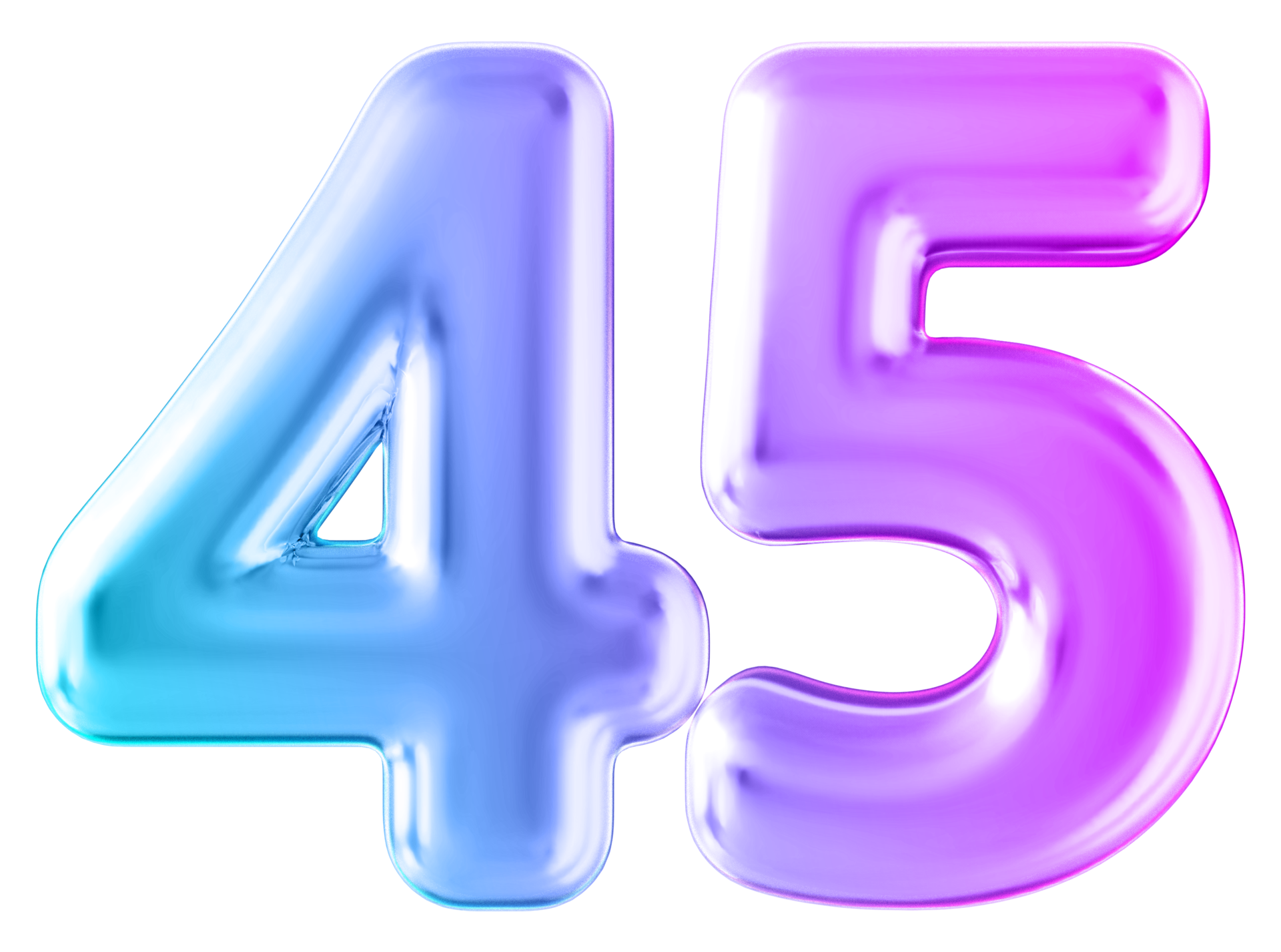 Gradient 3d Number 45 36304628 PNG gradient-3d-number-45-36304628-png