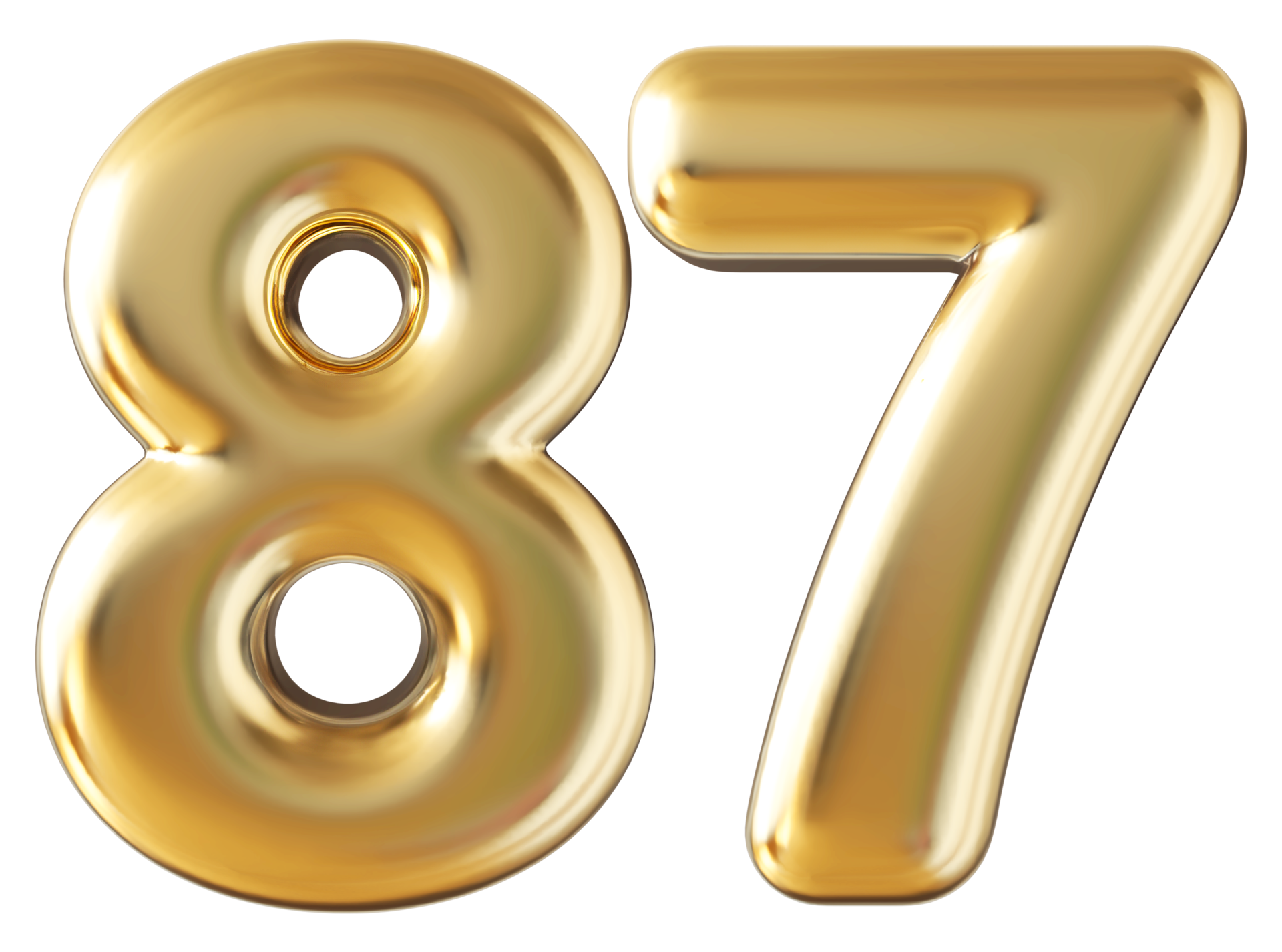 Gold 3d Number 87 36304634 PNG gold-3d-number-87-36304634-png