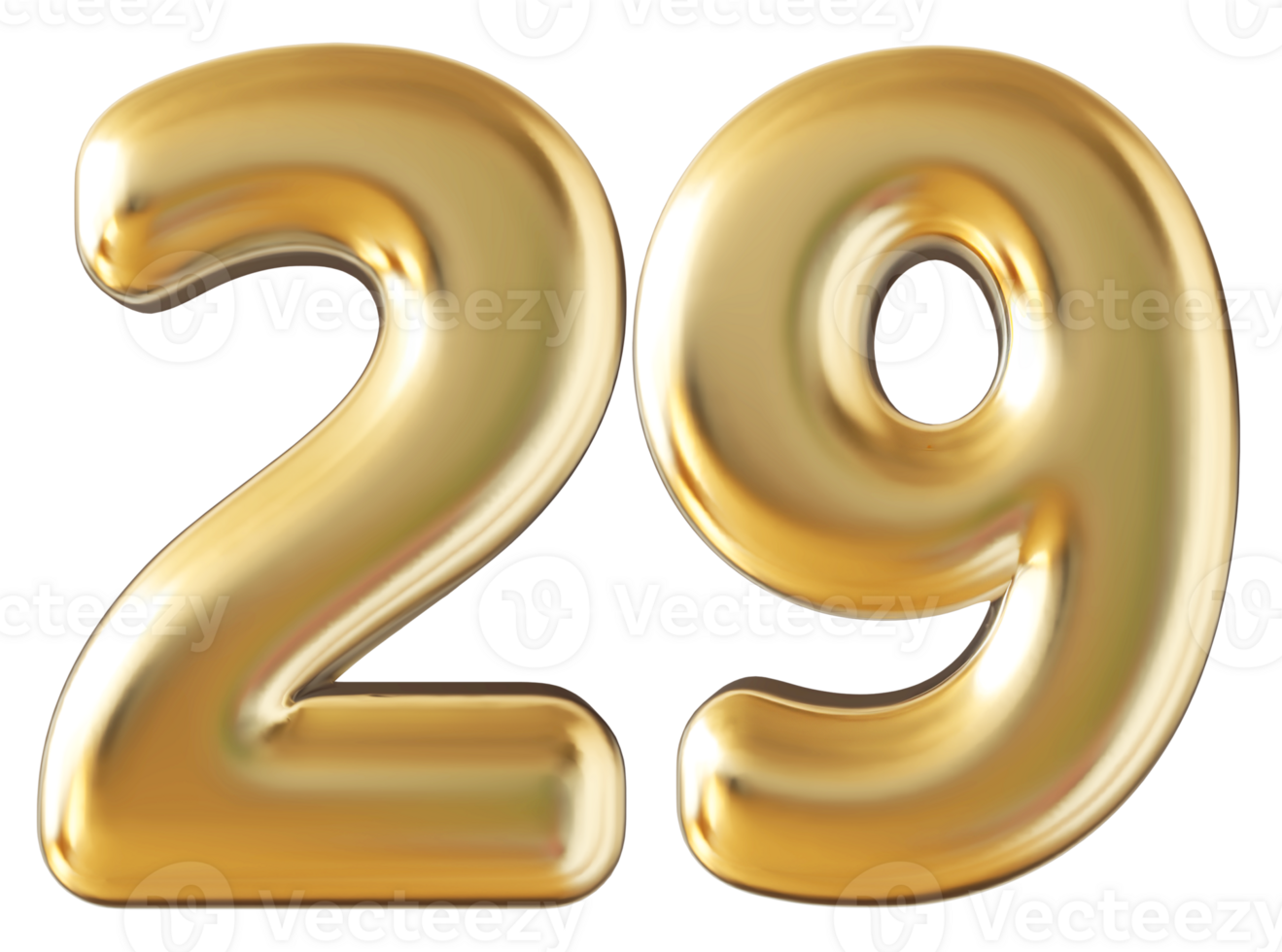 oro 3d número 29 36304655 PNG