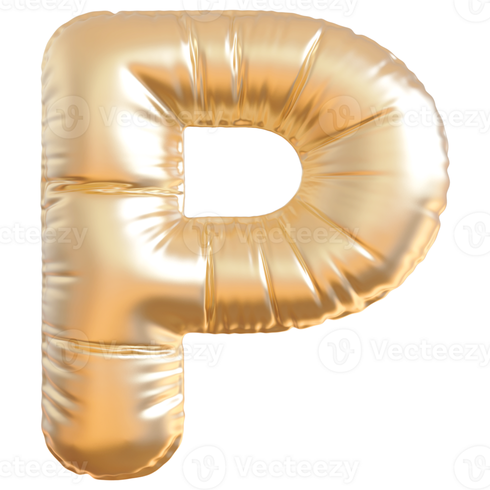 oro burbuja letra pags fuente 3d hacer png