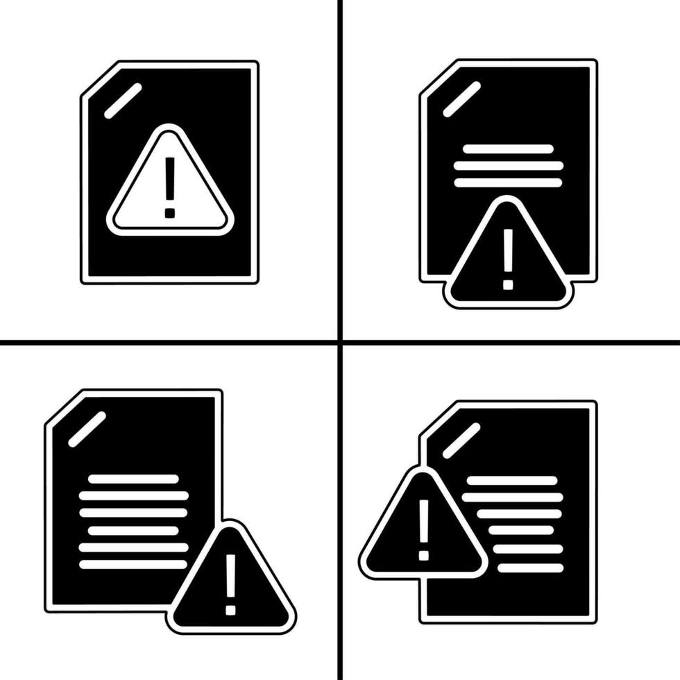 Vector black and white illustration of error icon for business. Stock vector design.