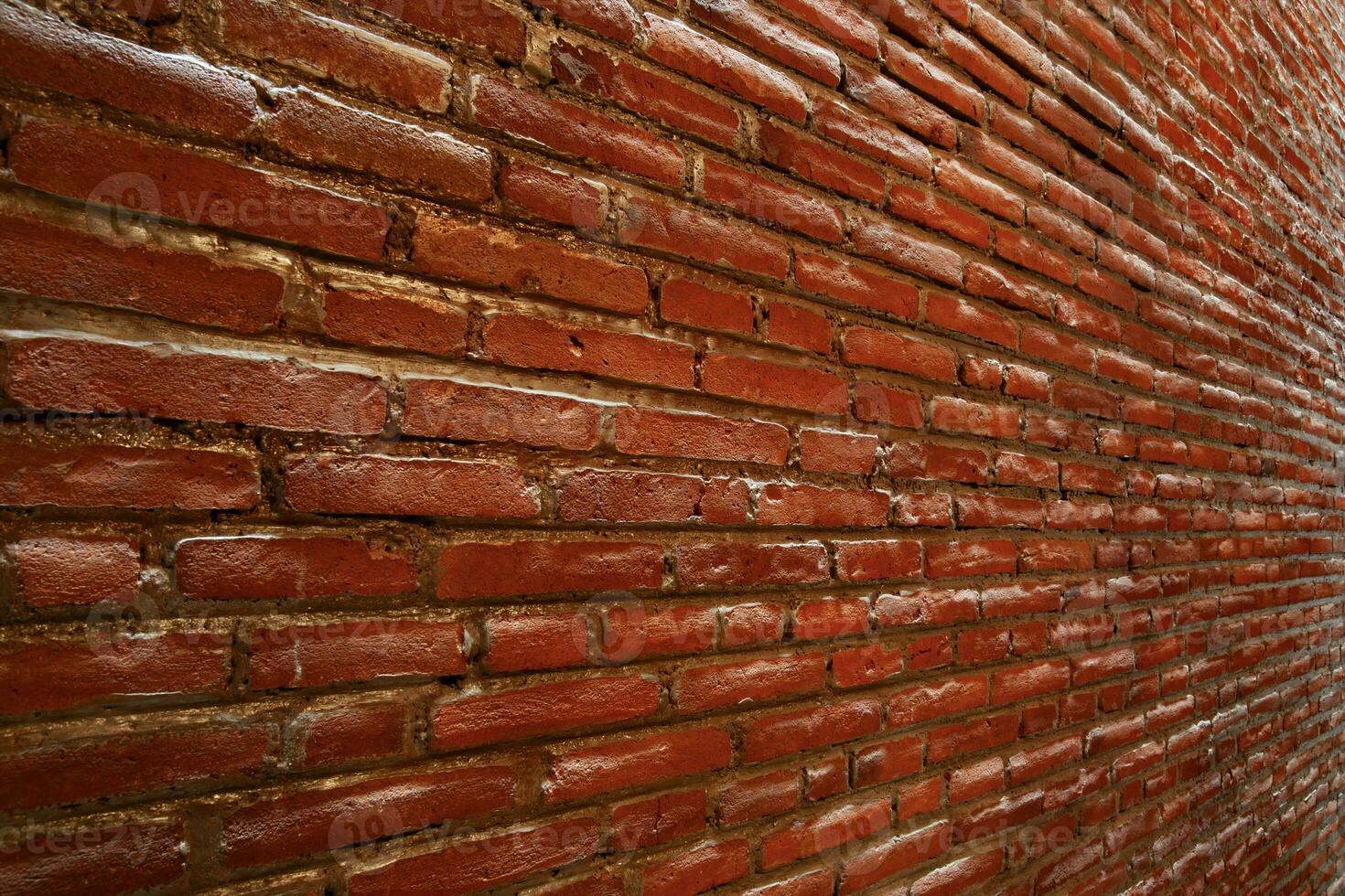 el paredes son hecho de rojo ladrillo. antecedentes foto