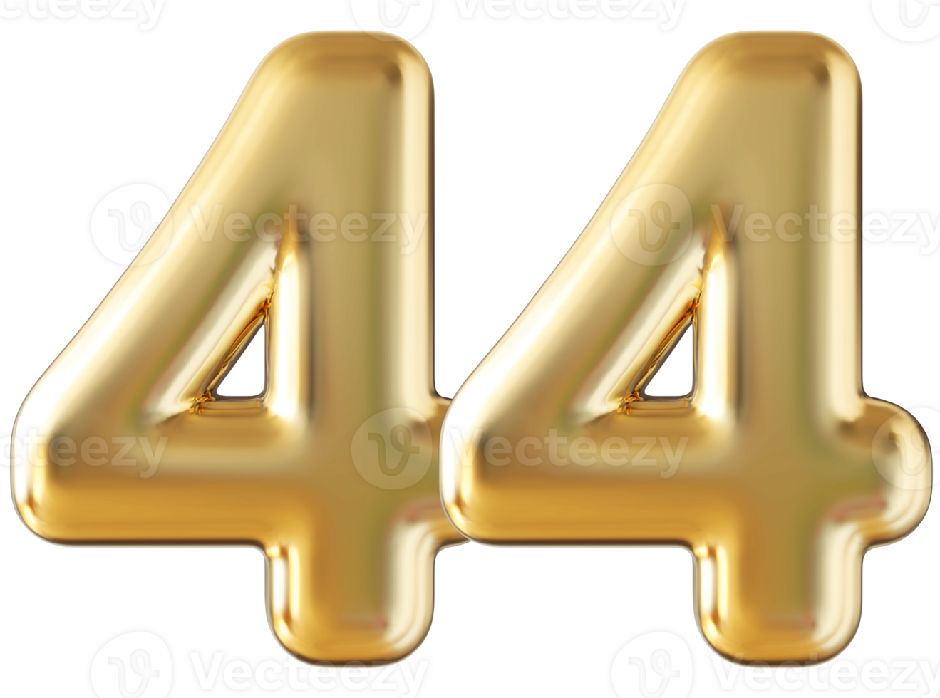 Gold 3d number 44 36304928 PNG