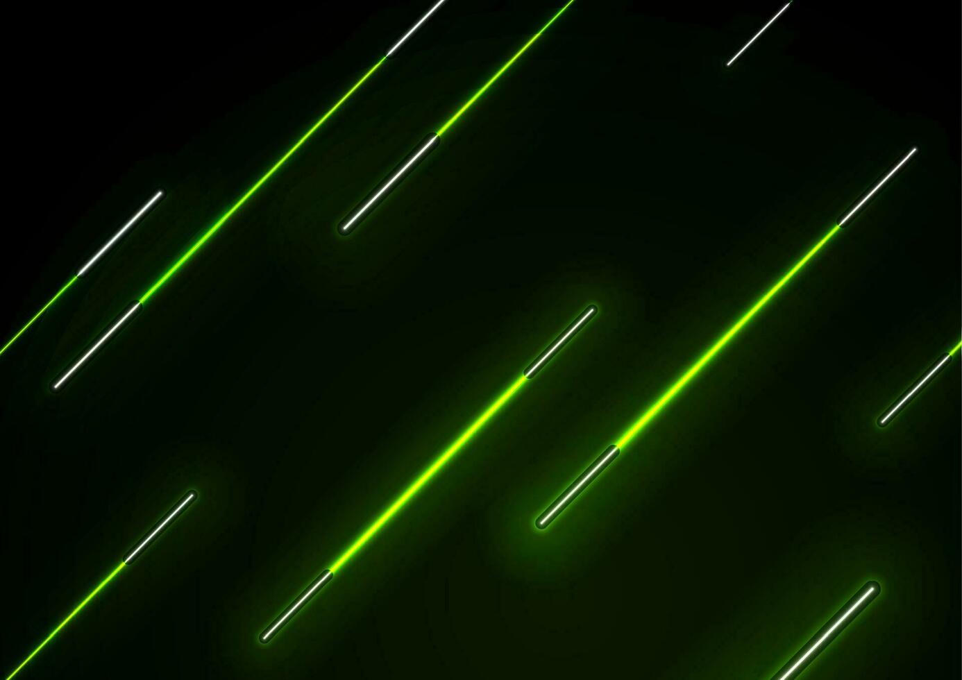 Vibrant green neon laser lines abstract background vector