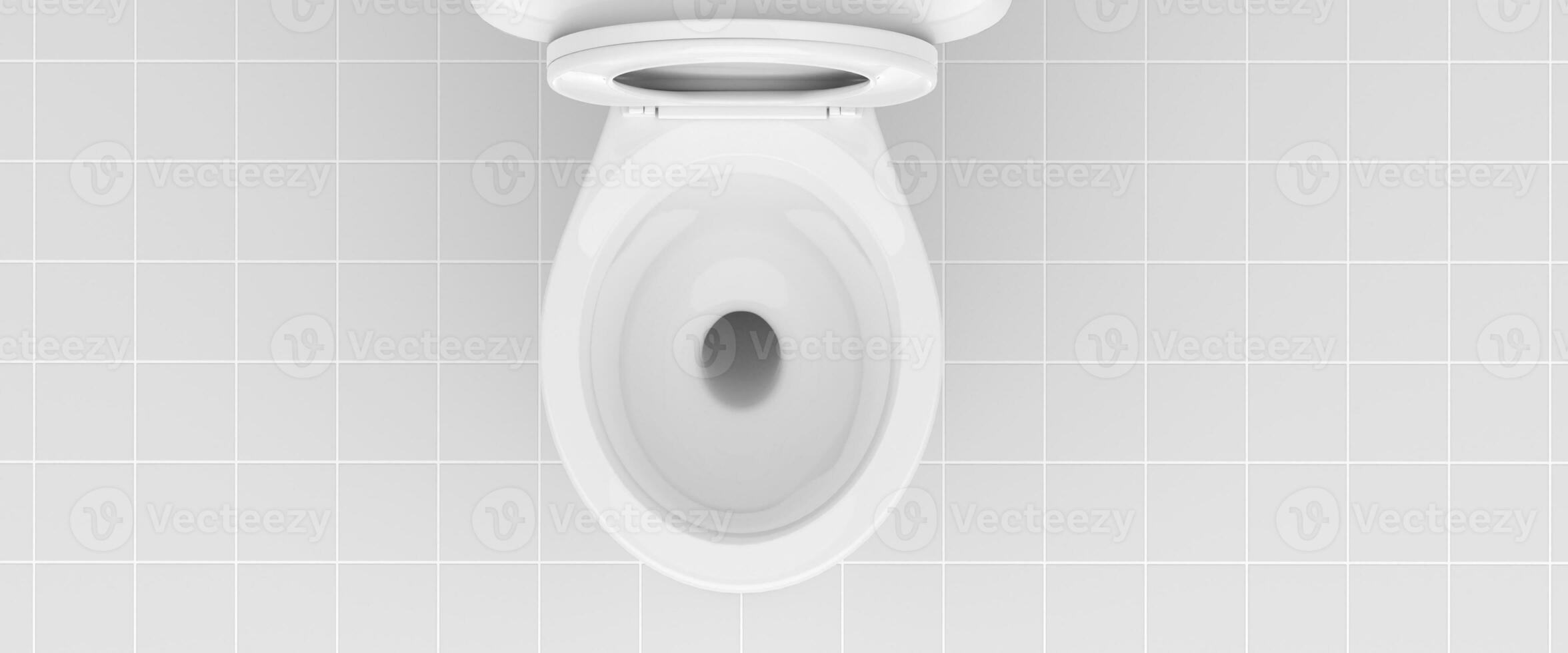 Top view of toilet bowl in the bathroom photo