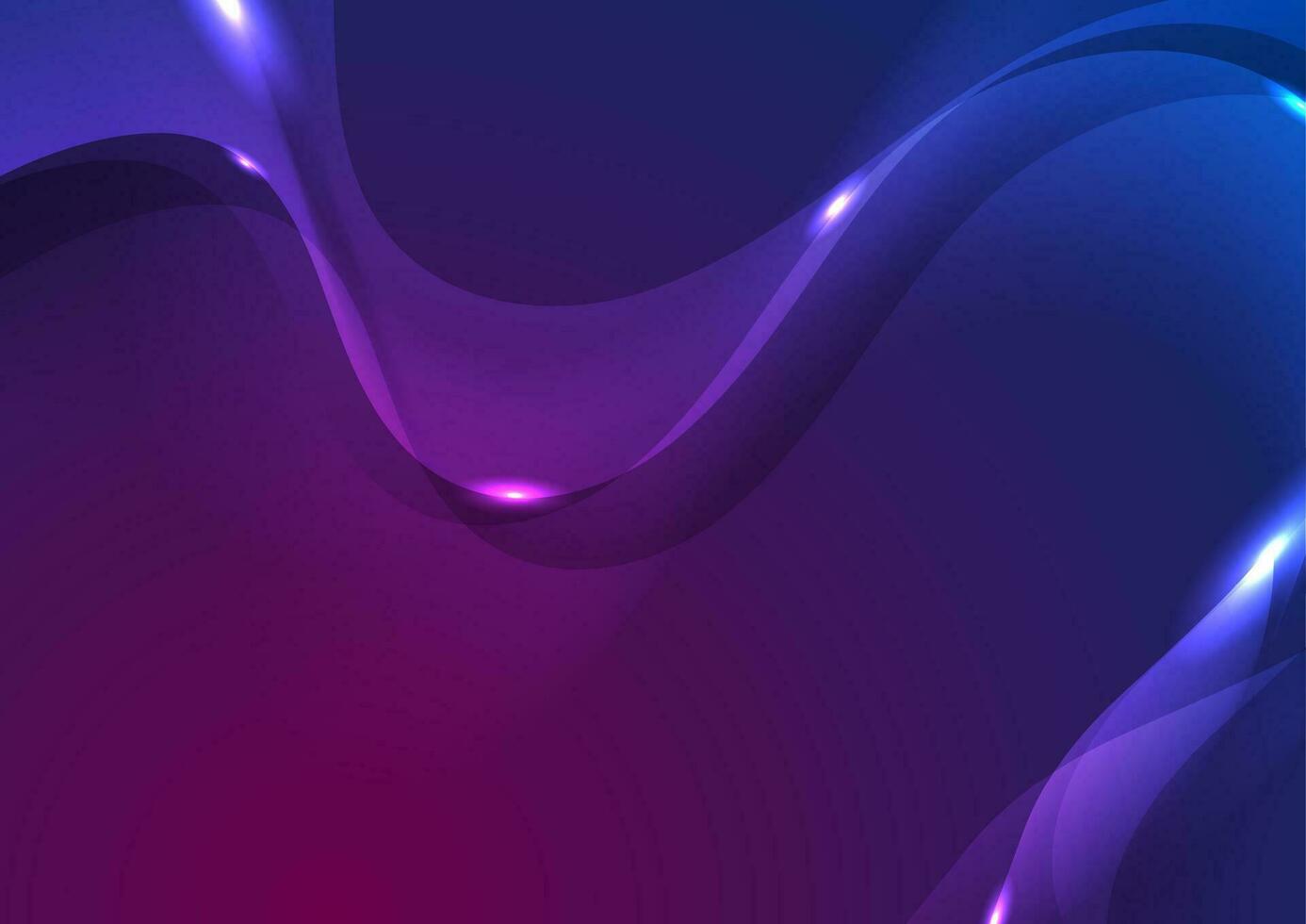 Blue ultraviolet glowing waves abstract background vector