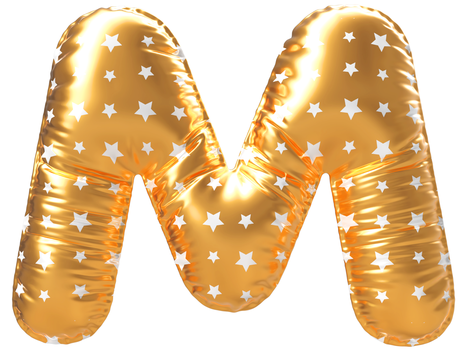 Or bulle lettre m police de caract re 3d rendre 36305474 png