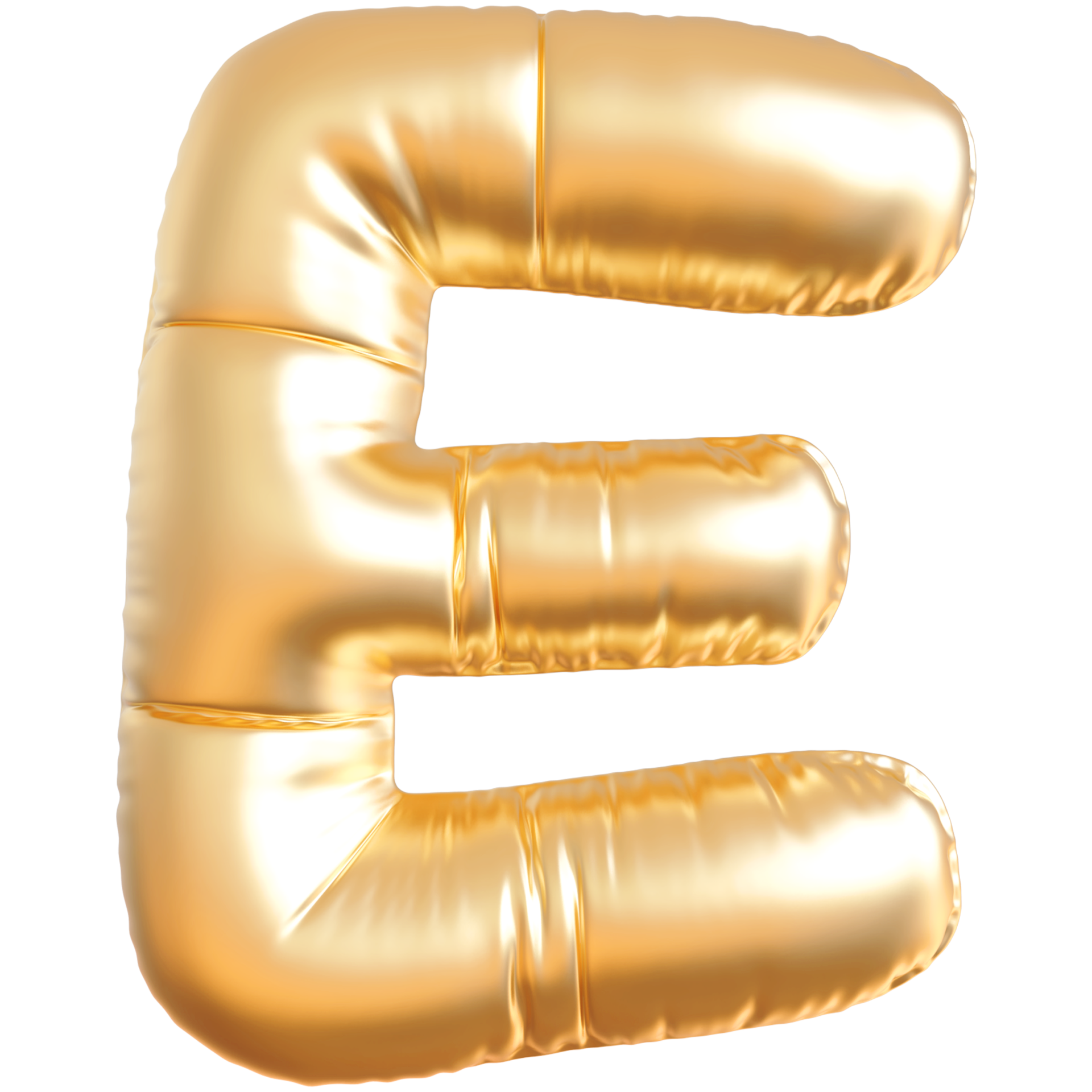 gold-bubble-letter-e-font-3d-render-36305708-png