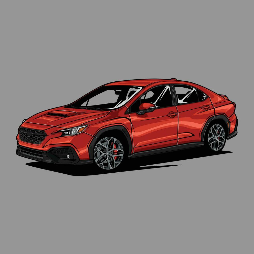 wrx tr perspectiva ver coche vector ilustración para conceptual diseño