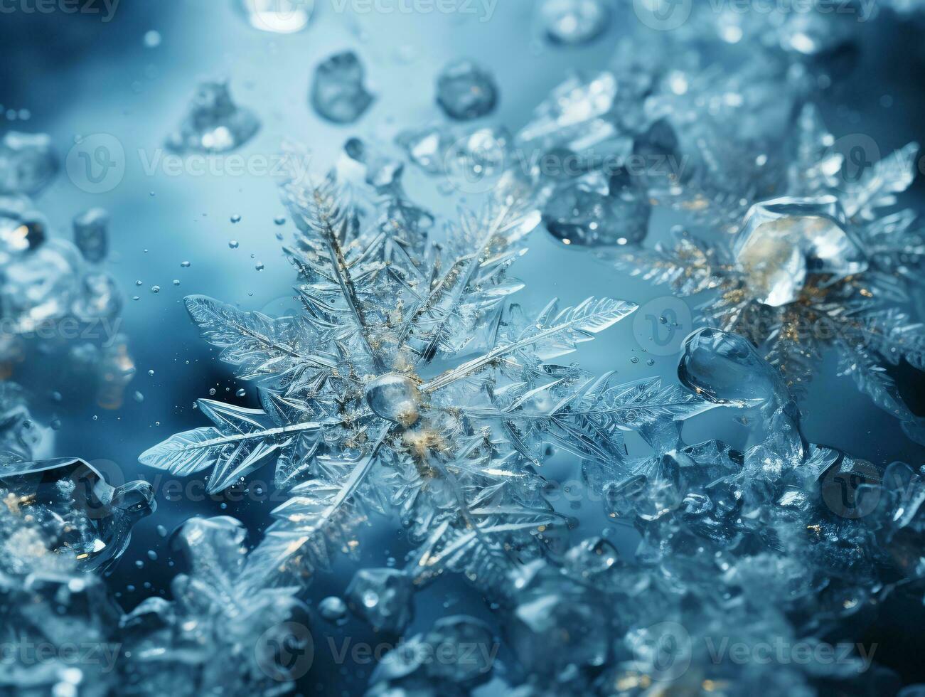 AI generated Glass adorned with frost as a decorative background photo