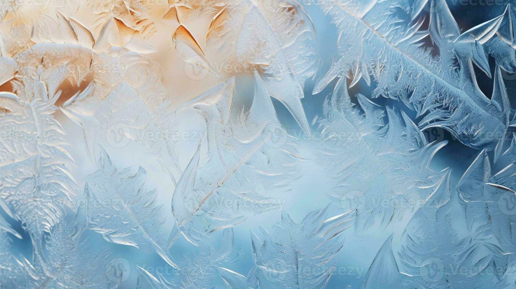 AI generated Glass adorned with frost as a decorative background photo
