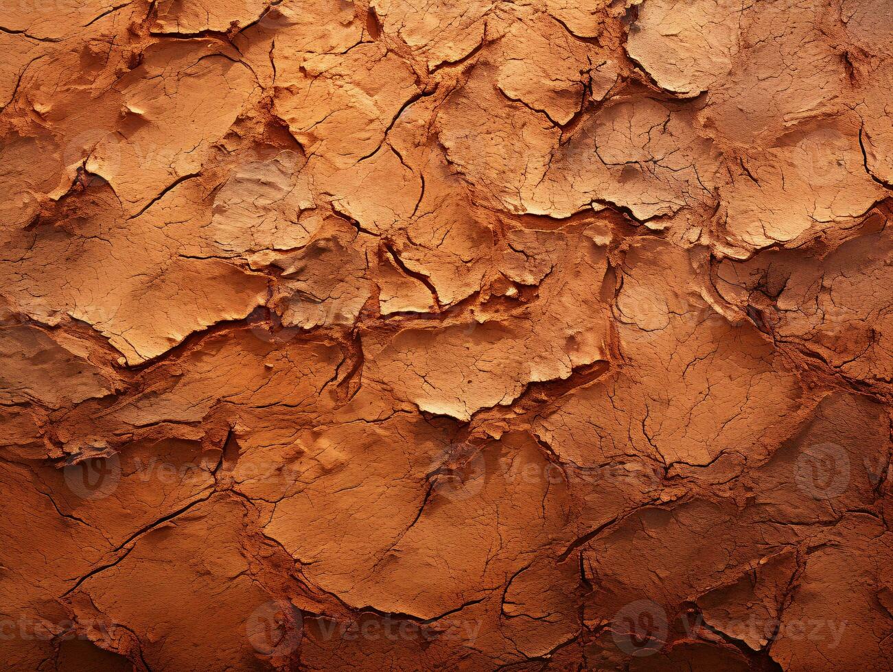 AI generated Red Dirt road texture Soil background photo