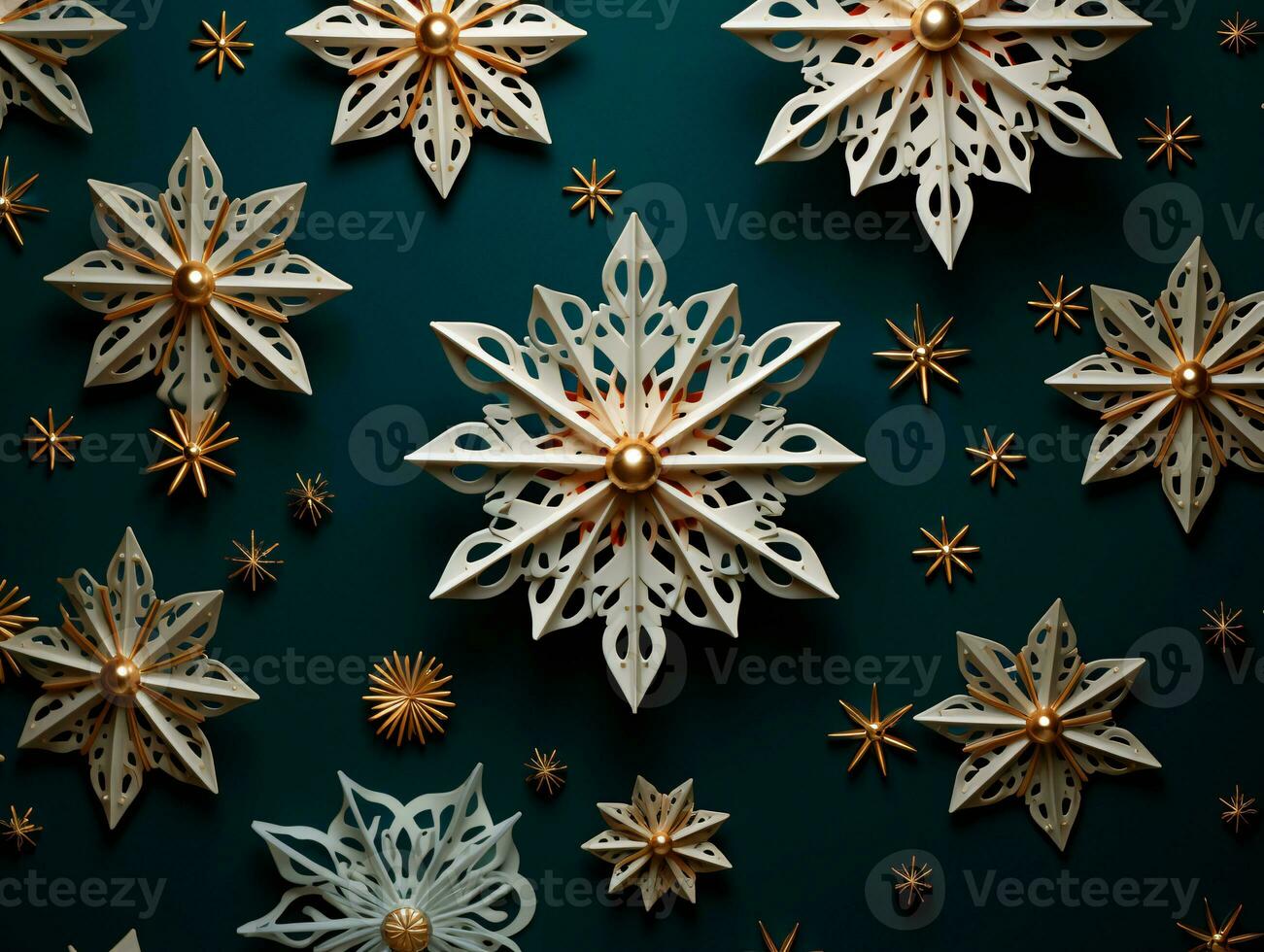 AI generated Background filled with snowflakes Christmas and New Year concept photo