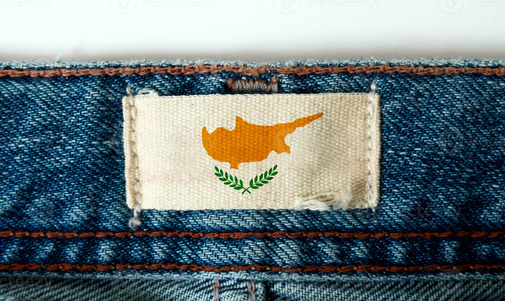 Flag on the label of the jeans photo