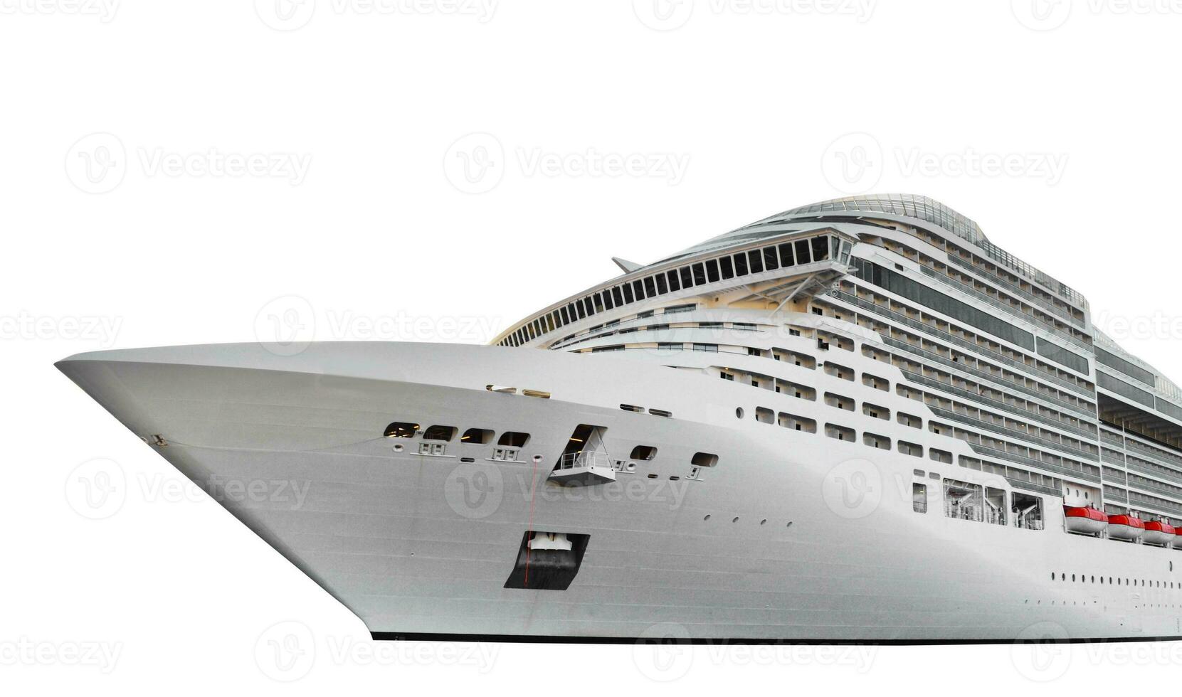 Cruise ship isolated on the white photo