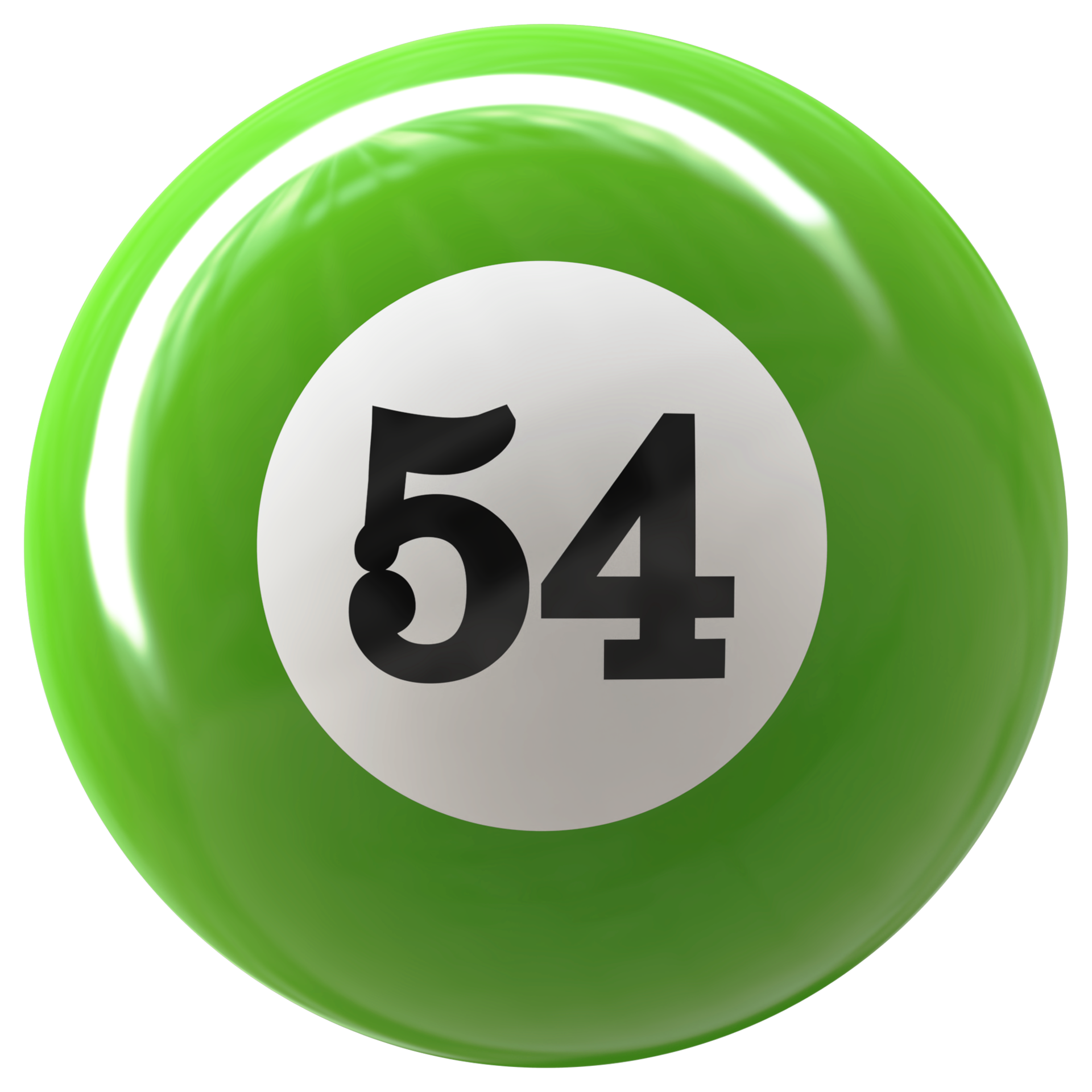 54 number 3d ball green 36307234 PNG