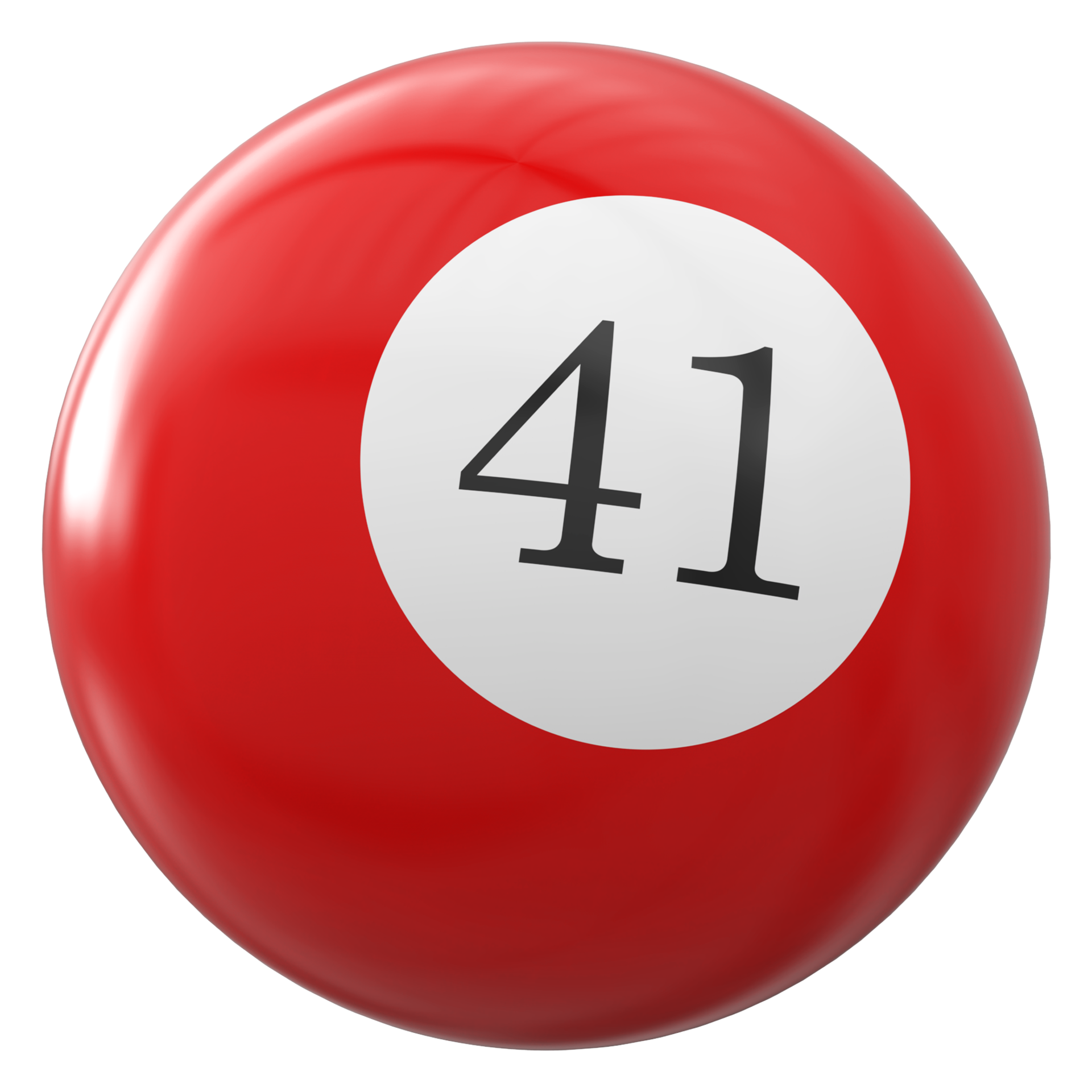 41 number 3d ball red 36307477 PNG