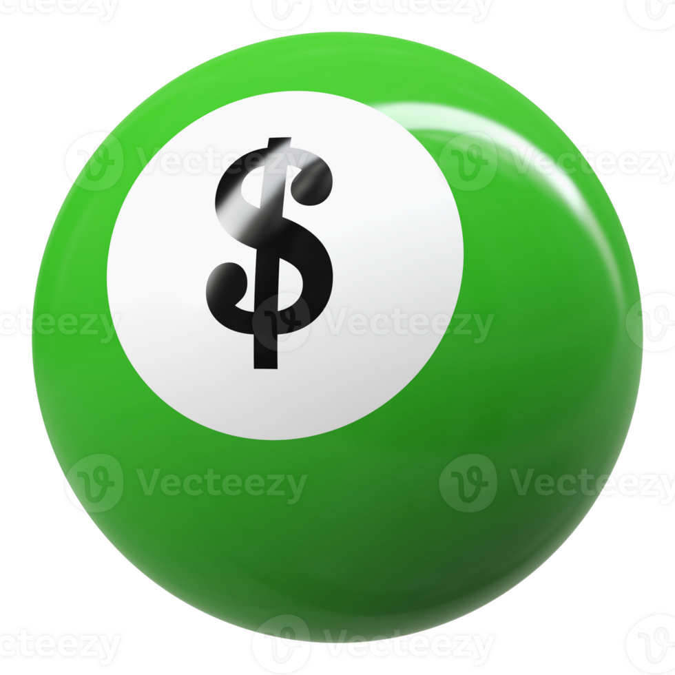 Dollar Symbol Ball 3d png