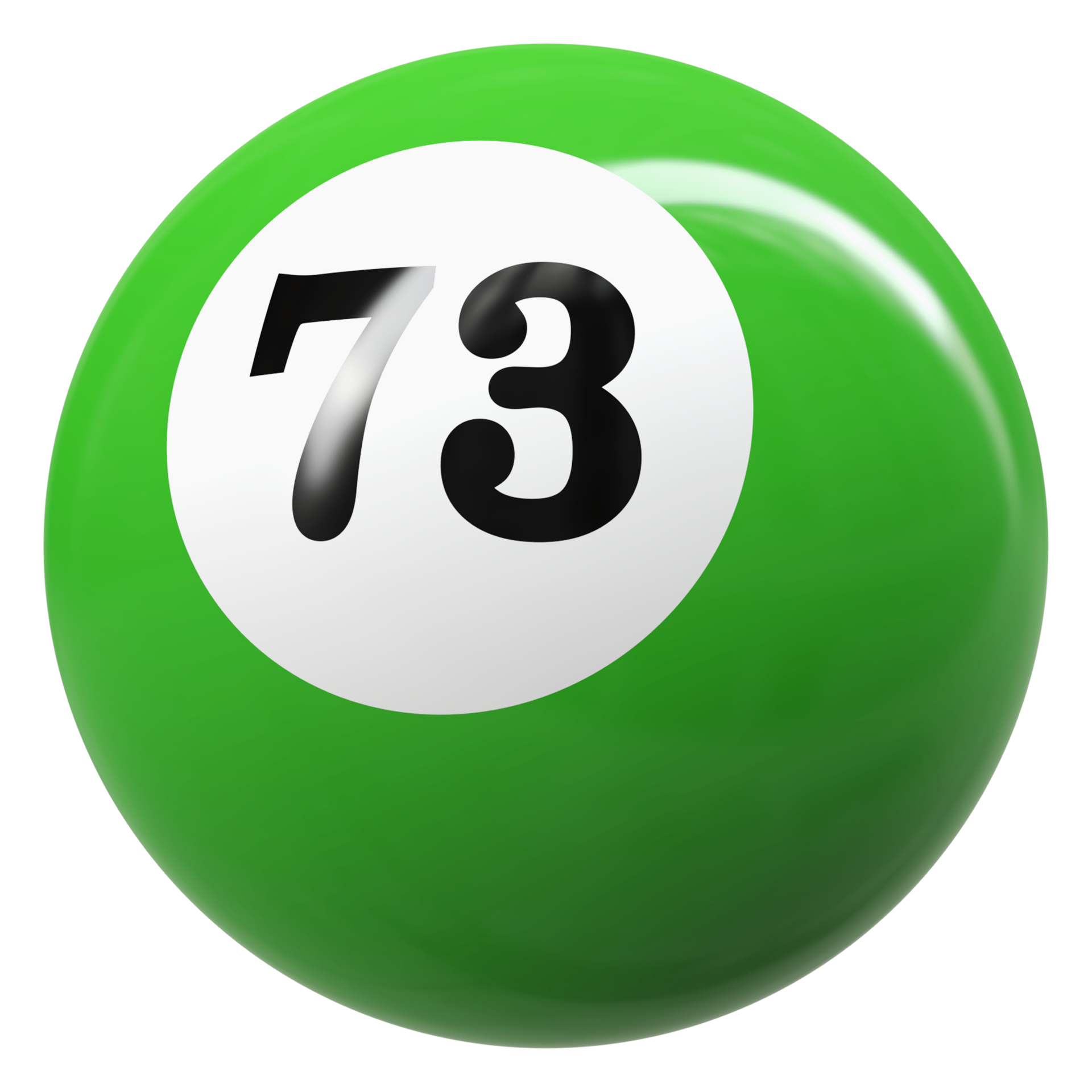 73 number 3d ball green 36307544 PNG