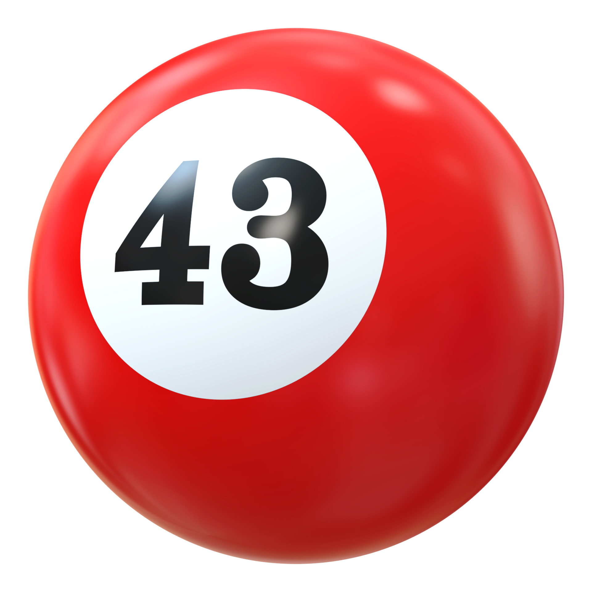 43 Number 3d Ball Red 36307603 PNG 43-number-3d-ball-red-36307603-png
