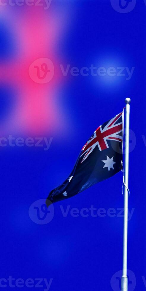 australian flag closeup photo