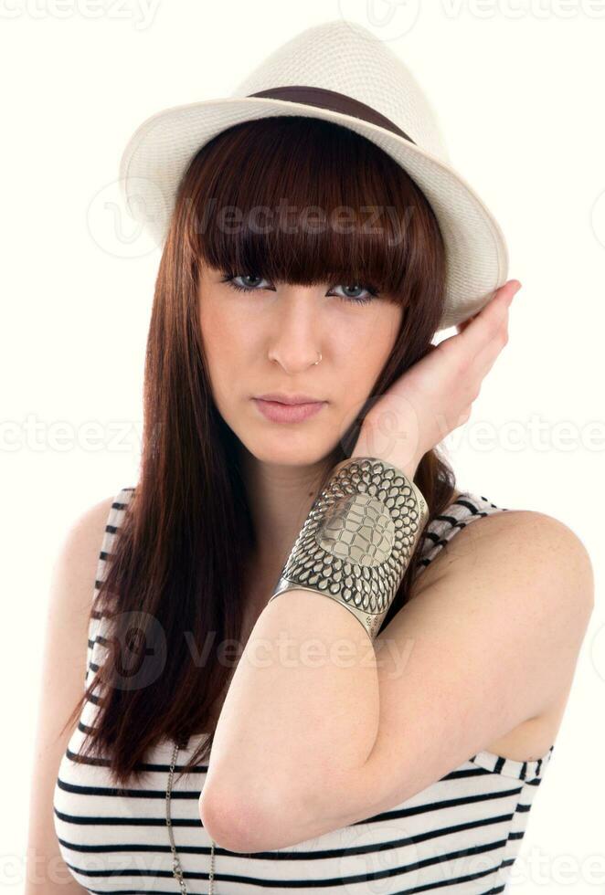 Portrait of casual woman photo