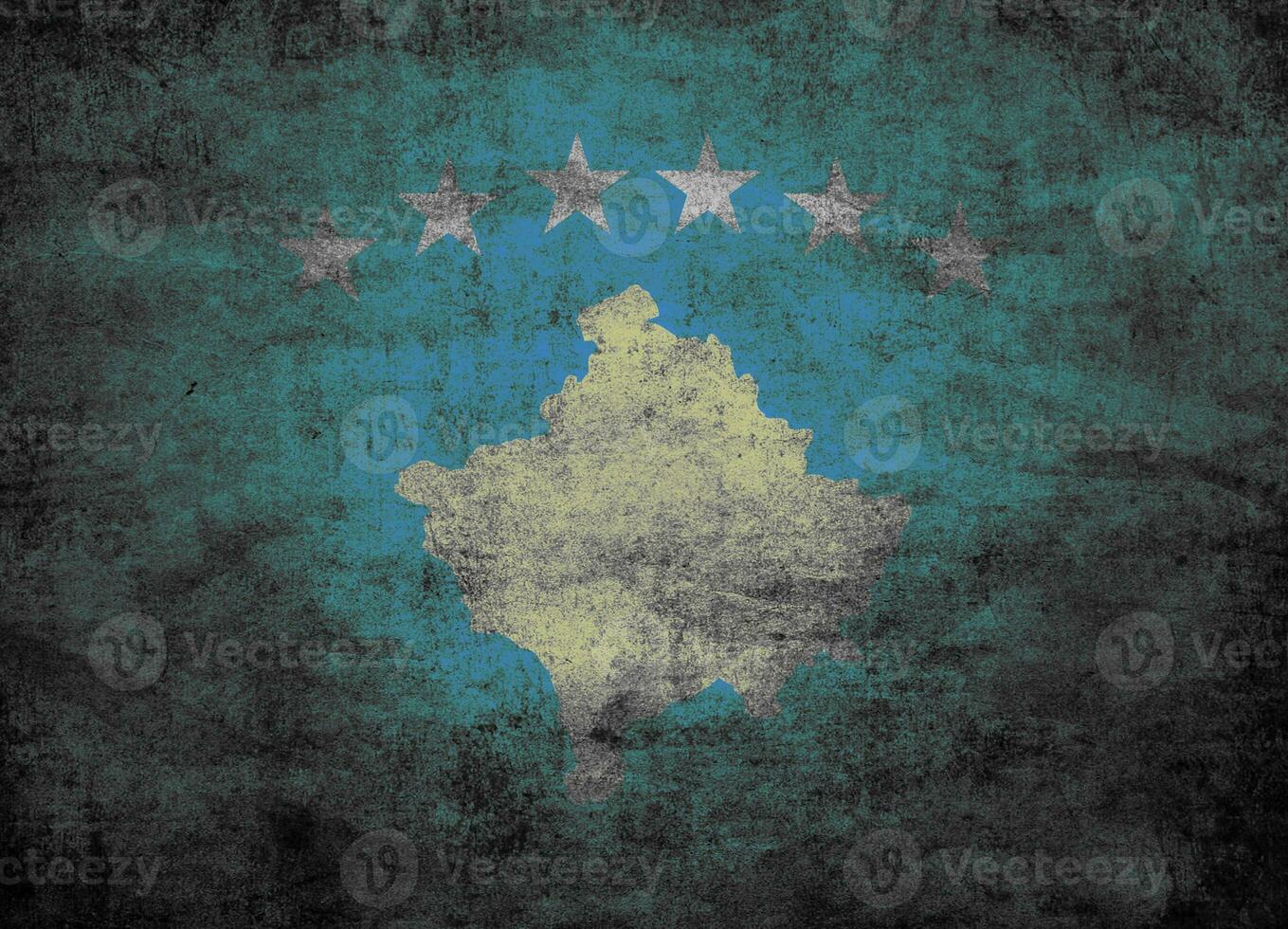 Textured flag of the Kosovo photo