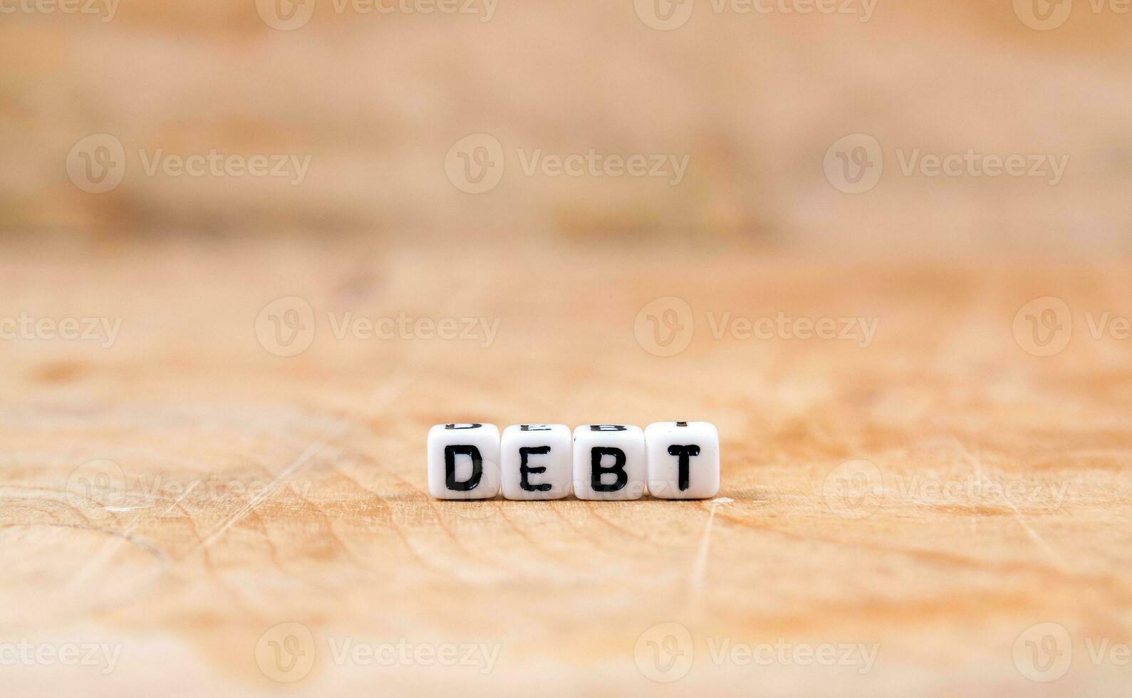 cube words on the wooden table photo