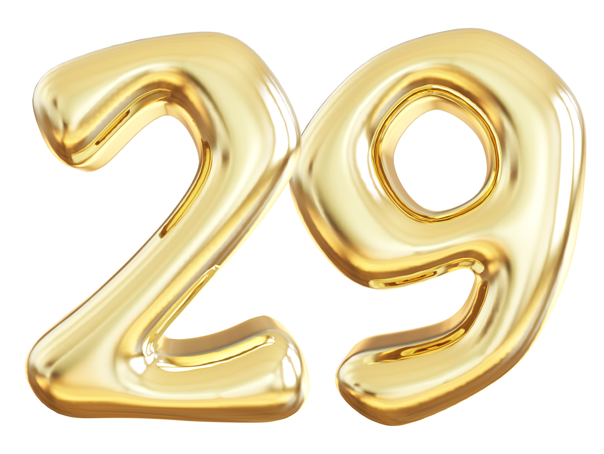 Gold 3d number 29 36308259 PNG