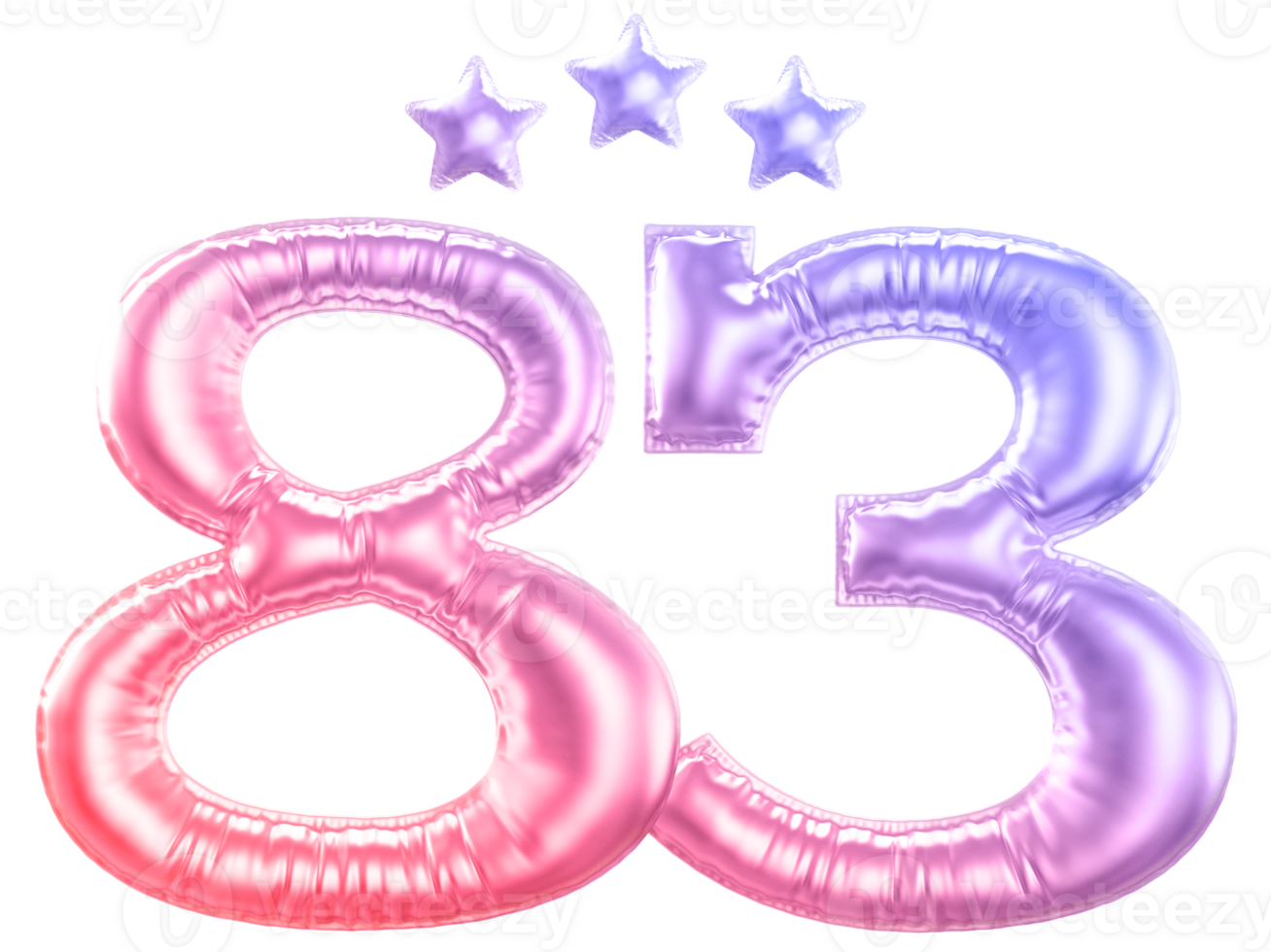 83 year anniversary number gradient png