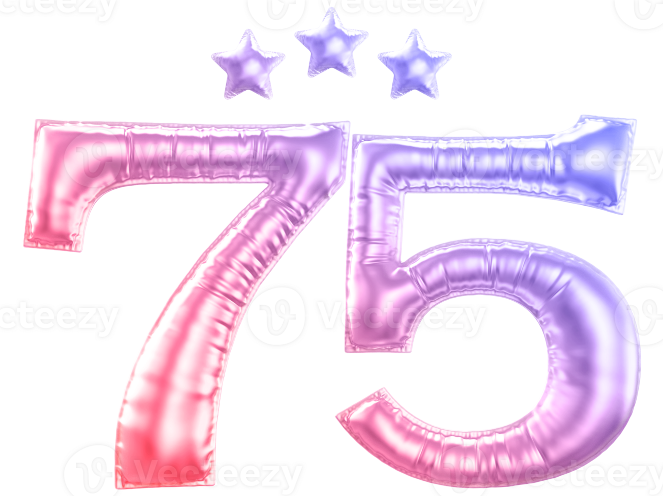 75 year anniversary number gradient png