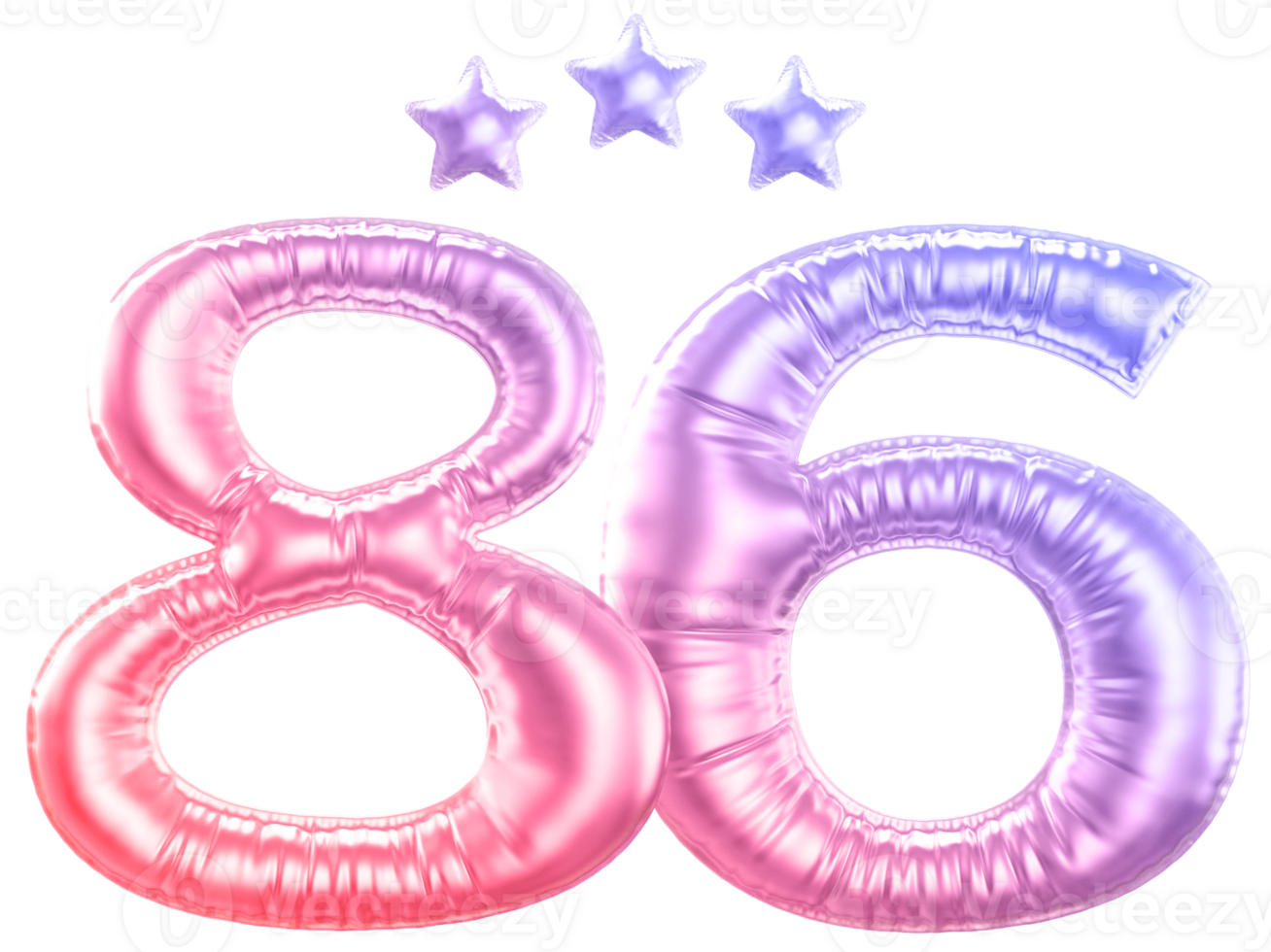 86 year anniversary number gradient png